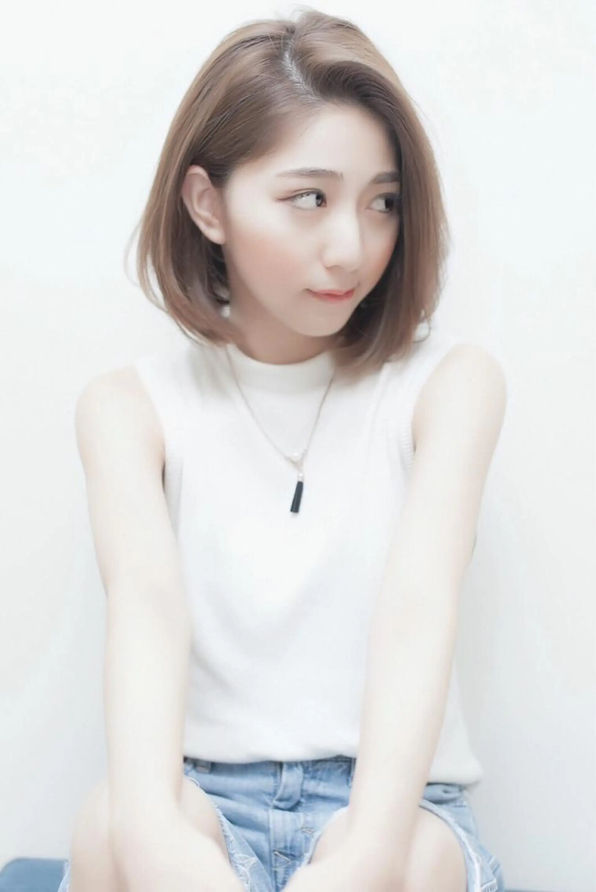 ミディアム ボブ 似合わせカット 小顔カット 竹内ケンゴ🇰🇷 EIGHT藤沢のヘアスタイル