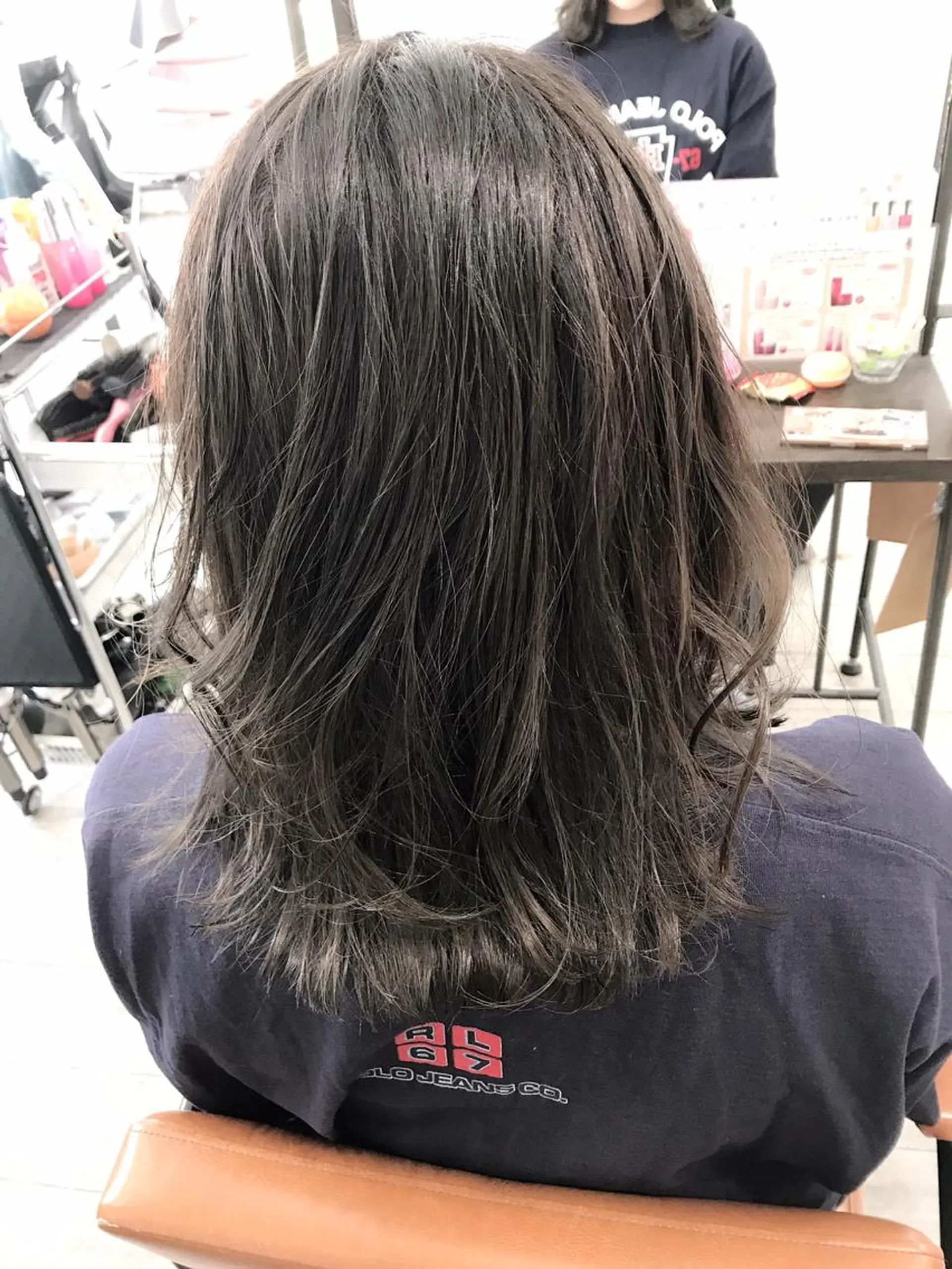 ミディアム カラー ブリーチ ダブルカラー ハイライトカラー ハイライト カット ヘアカラー トリートメント ヘッドスパ グレージュ/髪質改善 Yamato.hのヘアスタイル