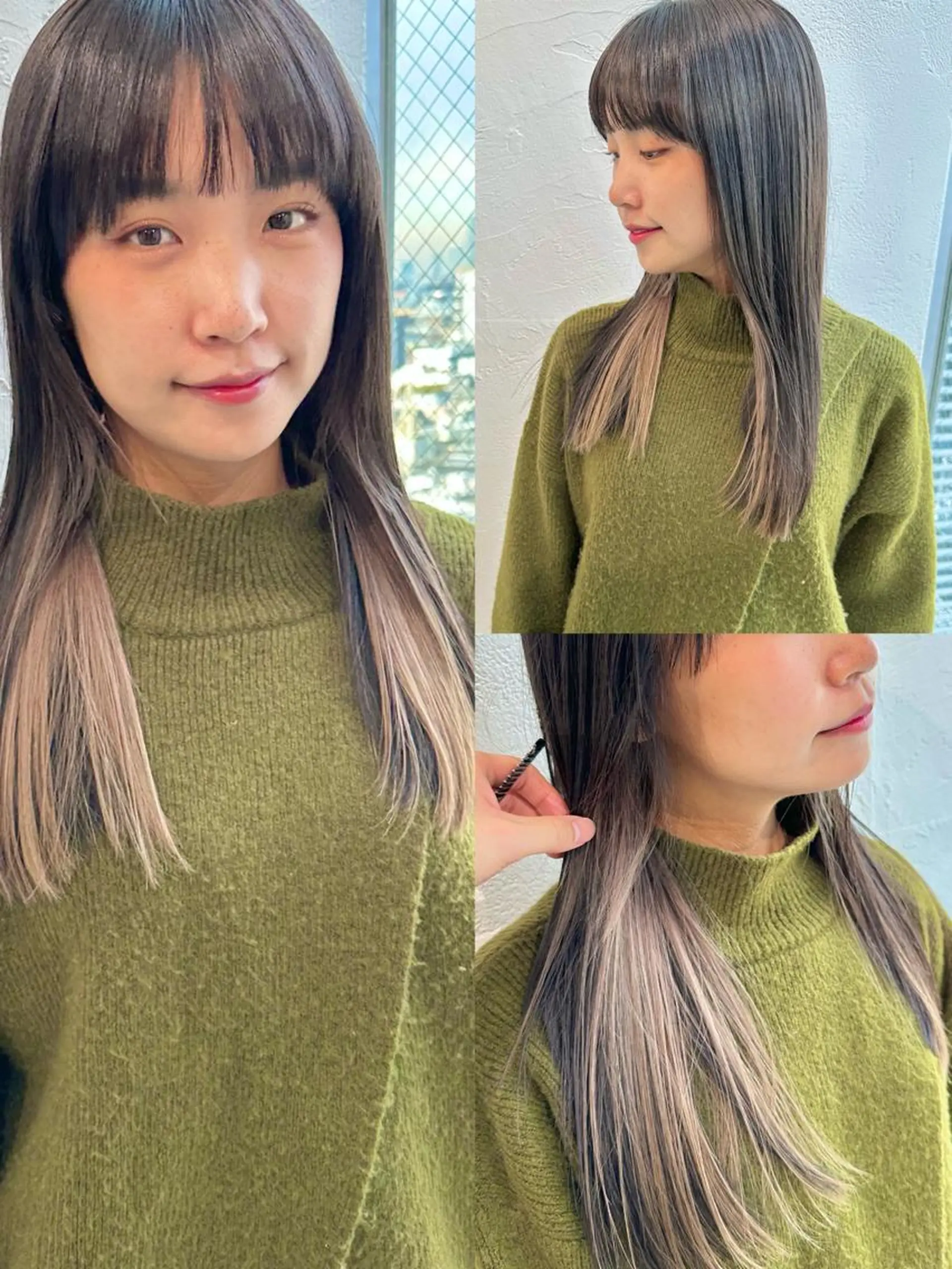 セミロング カラー インナーカラー カット ヘアカラー トリートメント インナーカラー/レイ ヤーカット♡/マキシのヘアスタイル