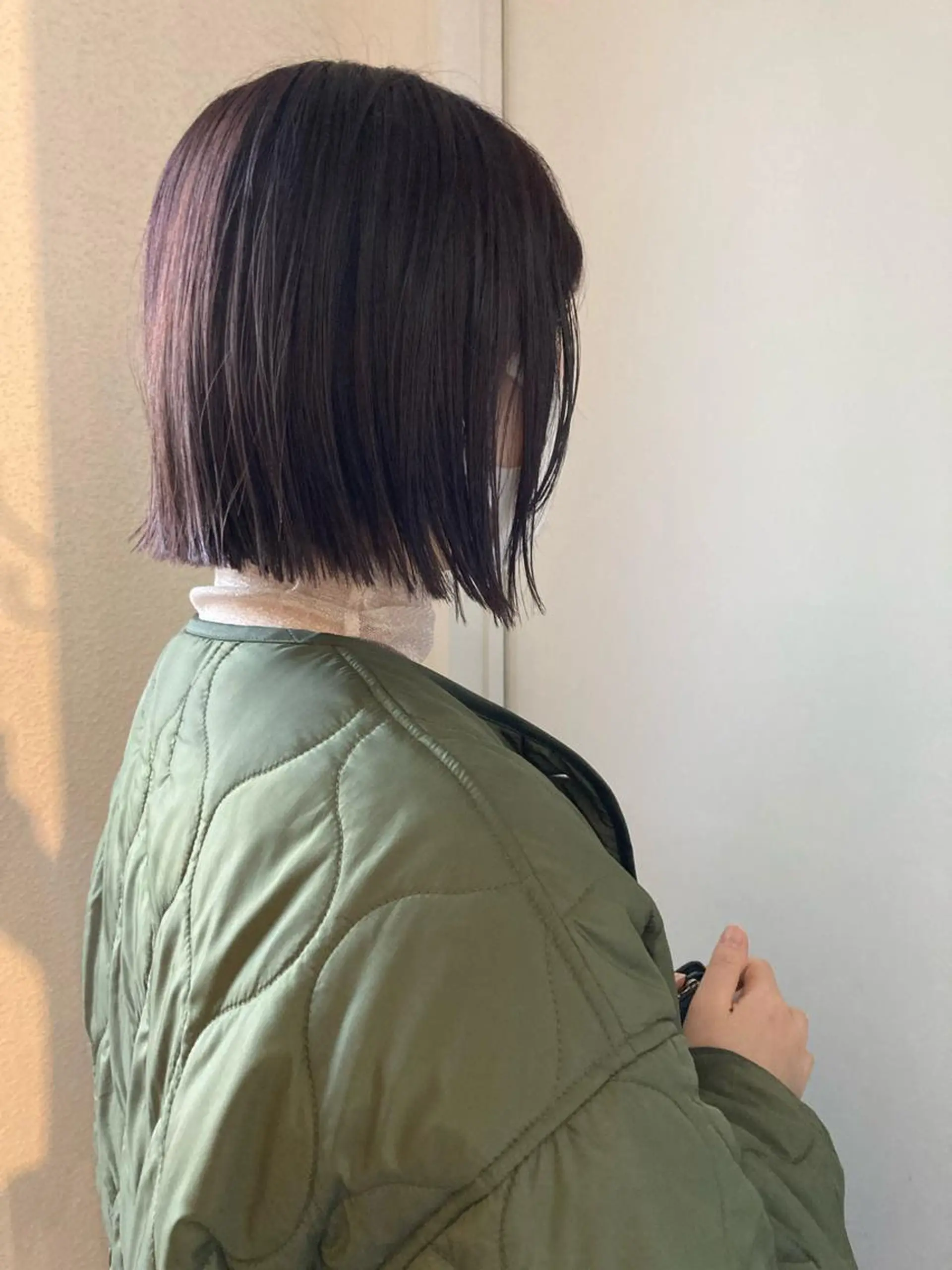 ミディアム カラー ベージュカラー ブリーチ ラベンダーカラー ラベンダーベージュ 小木曽智美 /ボブ/ショートのヘアスタイル