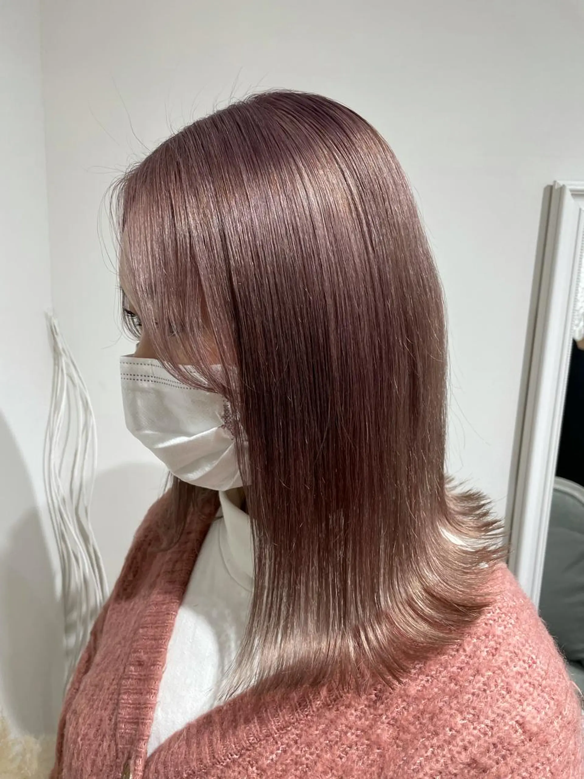 セミロング カラー 酸性縮毛矯正 梅田茶屋町 Juriのヘアスタイル