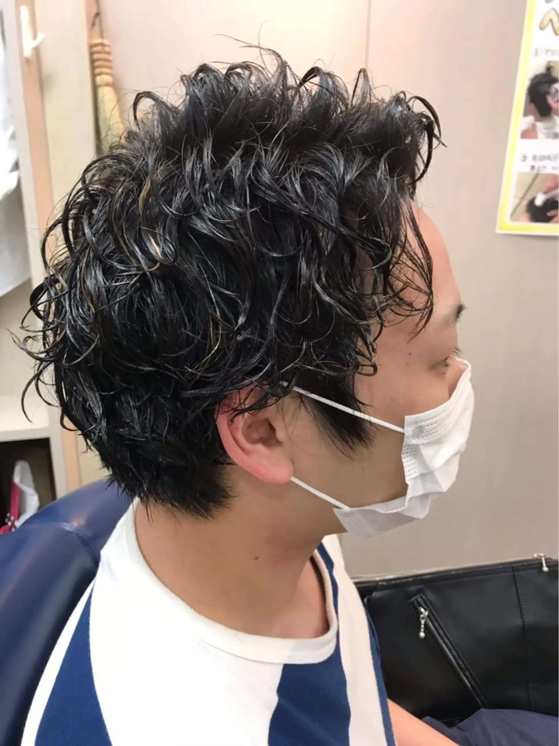 ミディアム パーマ カット パーマ ヘアセット Bar Ber HouseLavie所属・中西 将斗のヘアスタイル