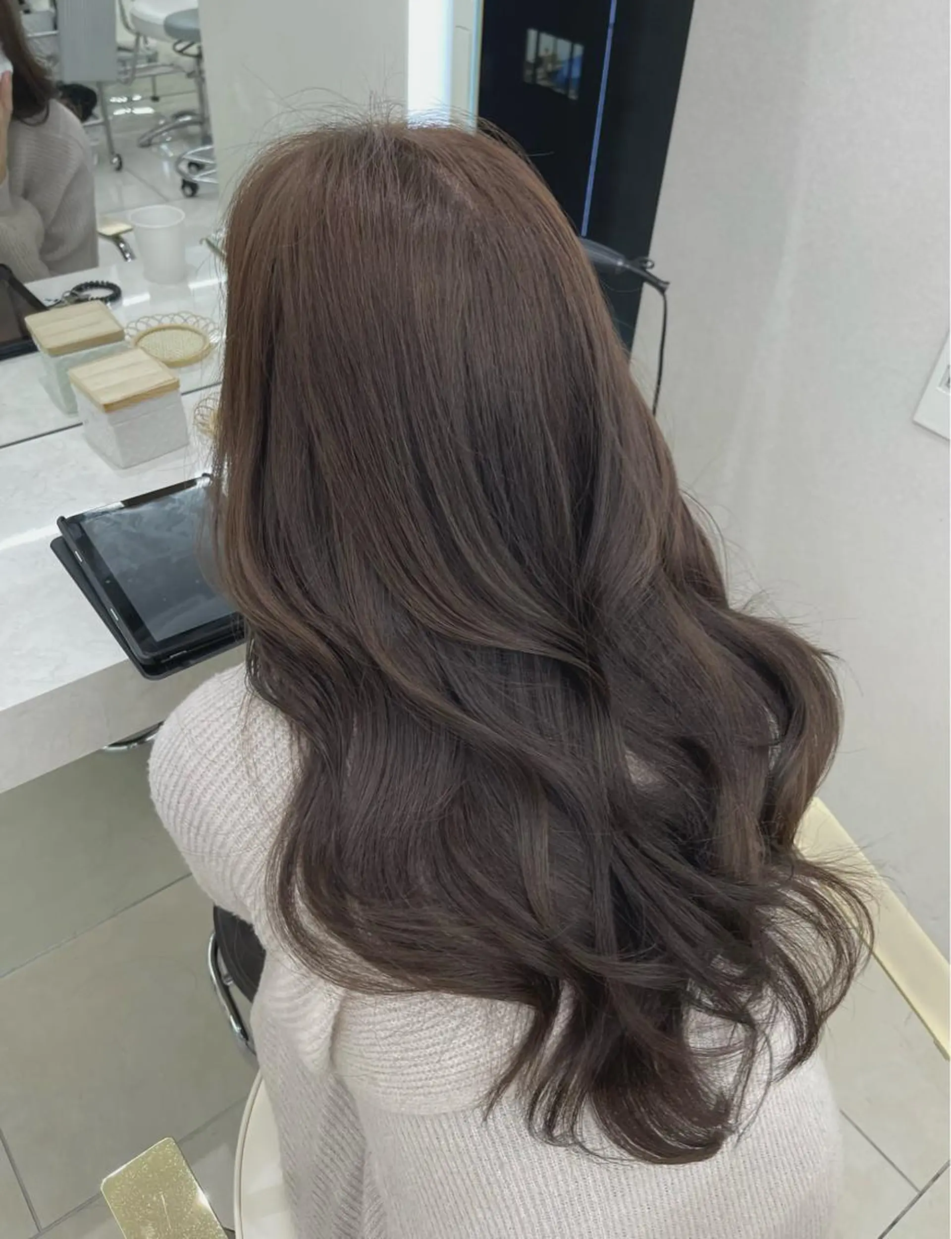 ロング ヘアカラー トリートメント COA 表参道所属・森田 陸/ボブ/艶髪 /オリーブグレージュのヘアスタイル