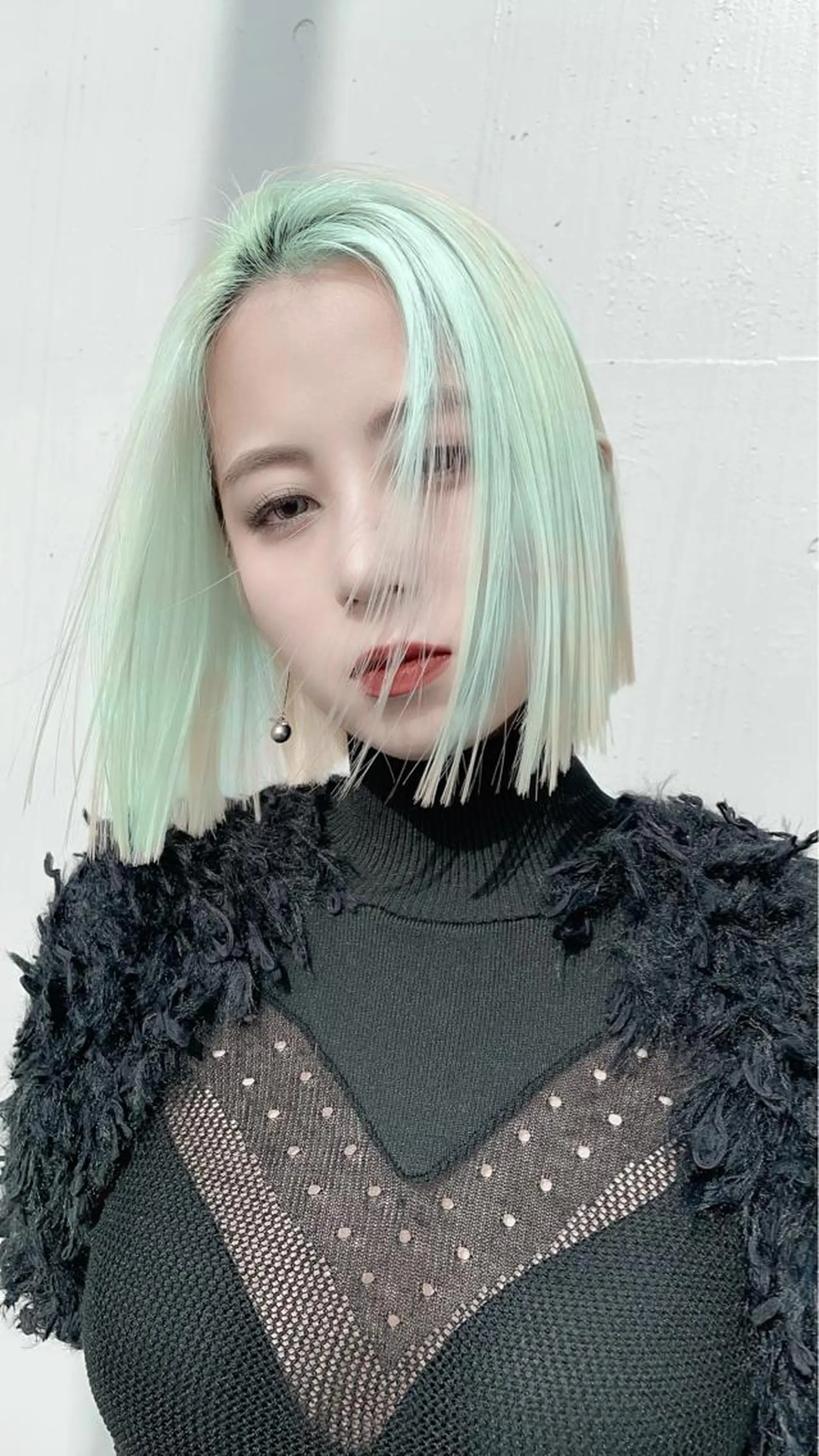 セミロング カラー ミント ミントグリーン カット ヘアカラー トリートメント ヘアセット 💜ハイトーン💛 マジカルかいちゃんのヘアスタイル