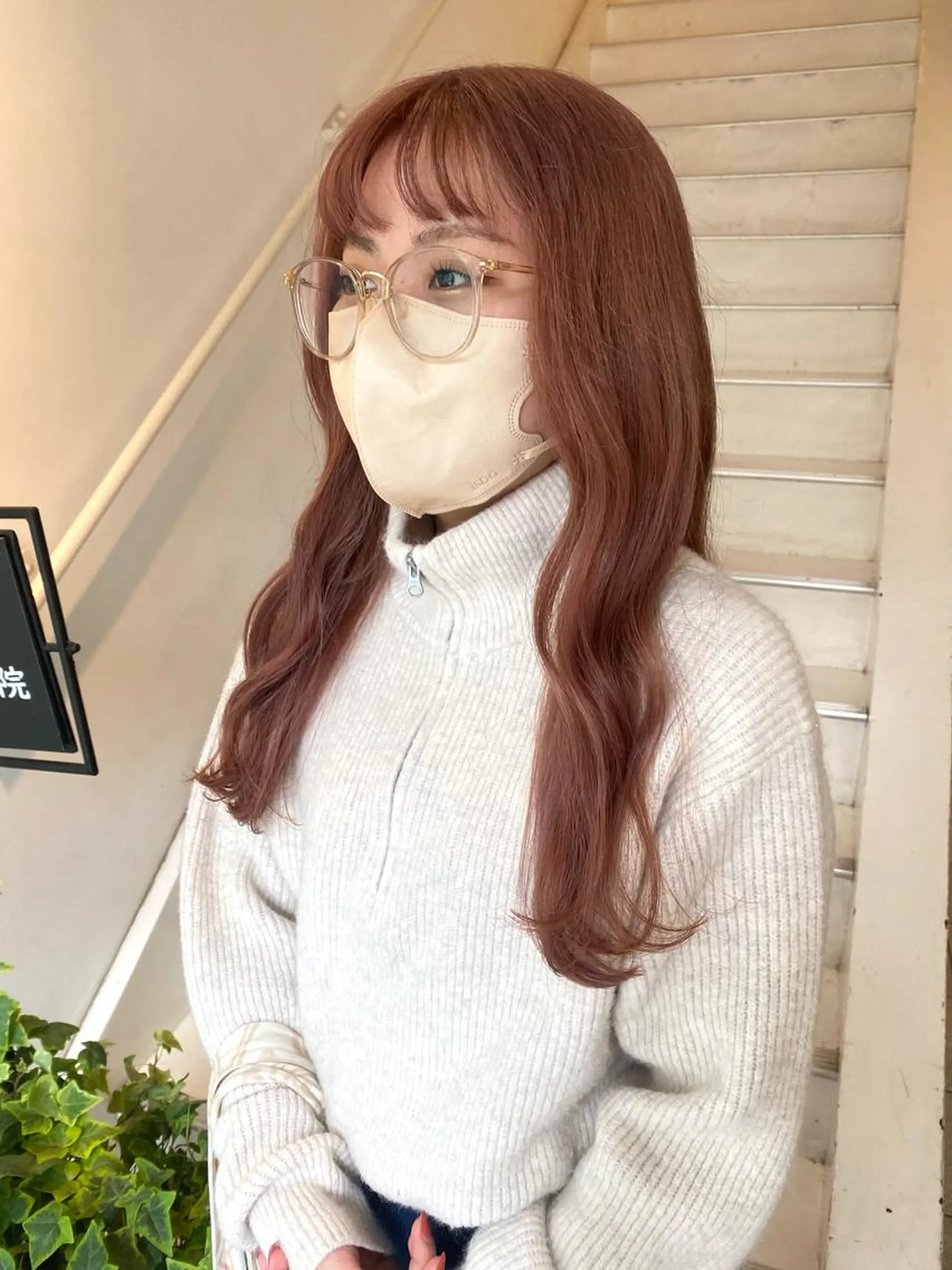 ロング カラー ベージュカラー ピンクカラー ピンクベージュ ヘアカラー アオイ🩵暖色 /まろやかカラーのヘアスタイル