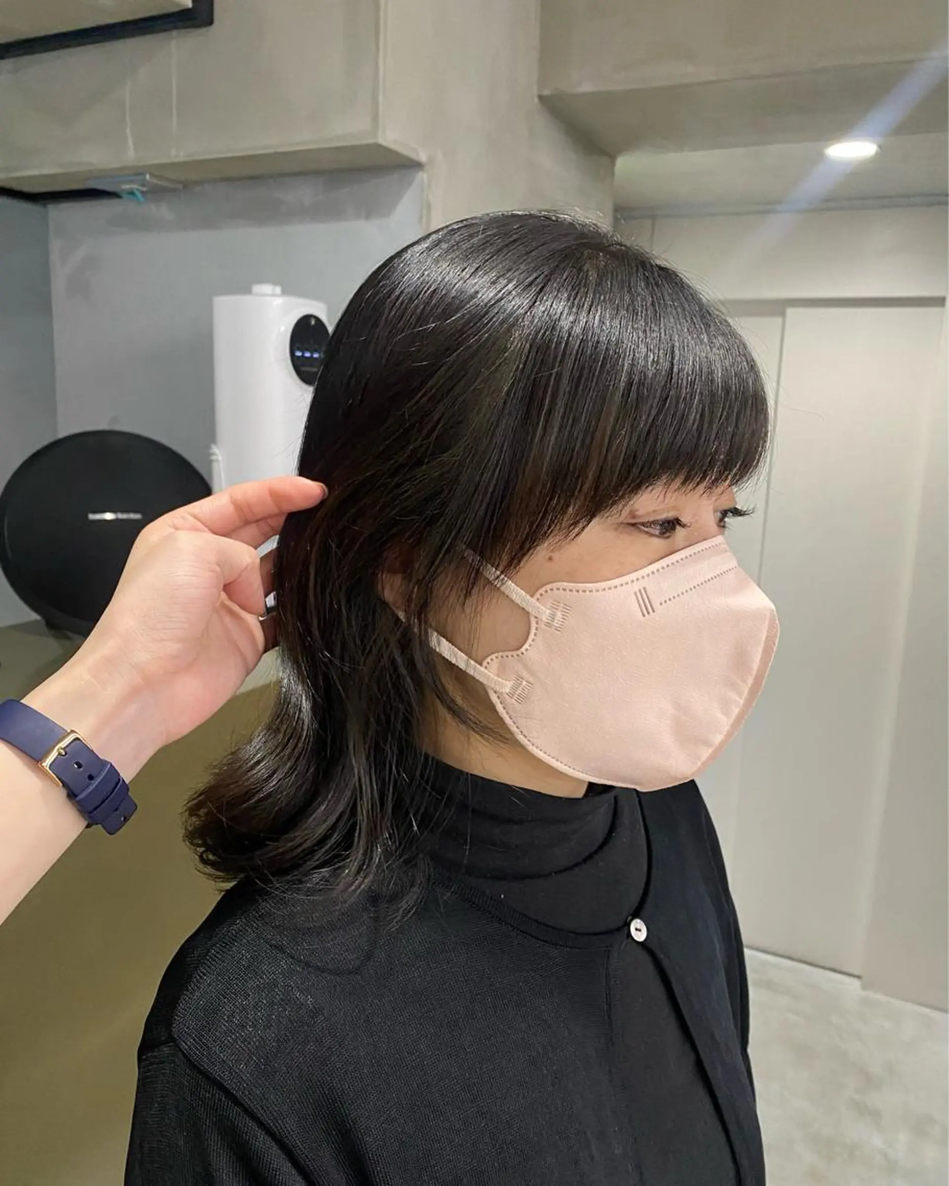 ミディアム カラー 顔周りカット 田代 佳穂のヘアスタイル