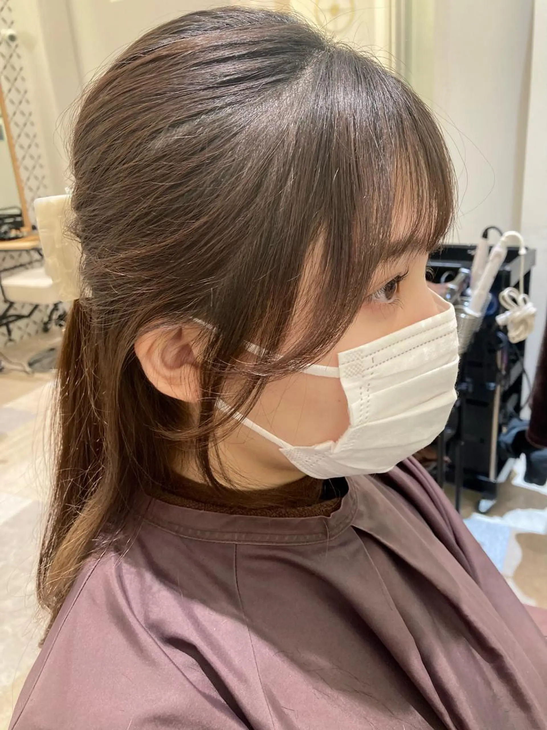 セミロング 横浜　前髪顔まわり /長谷川未波のヘアスタイル