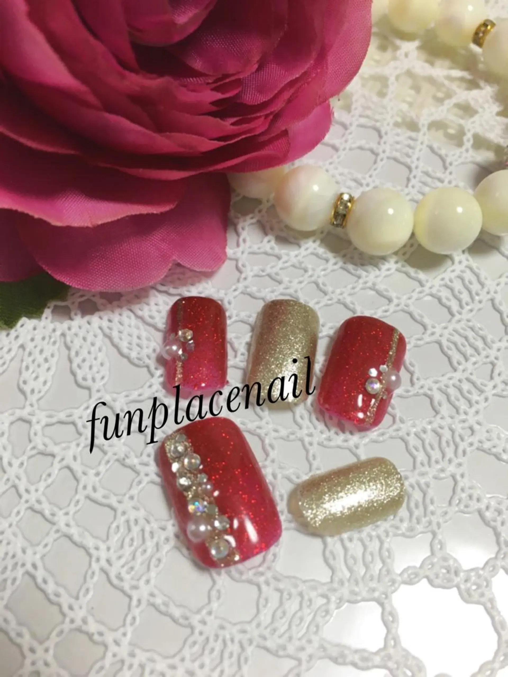 ショート ミディアム セミロング ロング カラー パーマ ヘアアレンジ メンズ キッズ ネイル まつエク アートネイル フットネイル nail salon＆school felice所属・フェリーチェ瑞江店 新山のネイルデザイン