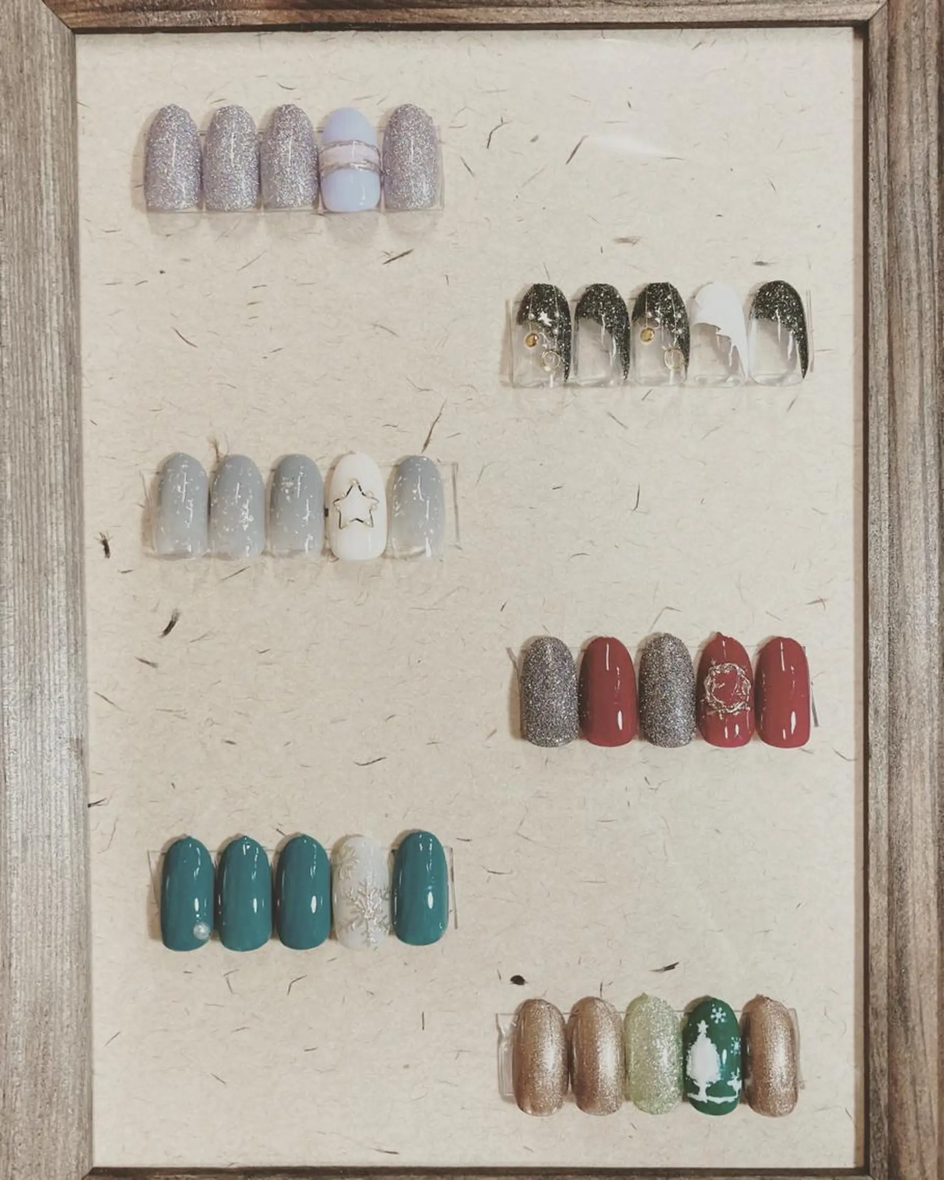 ネイル 冬ネイル クリスマス ハンドネイル one nailsalonのネイルデザイン