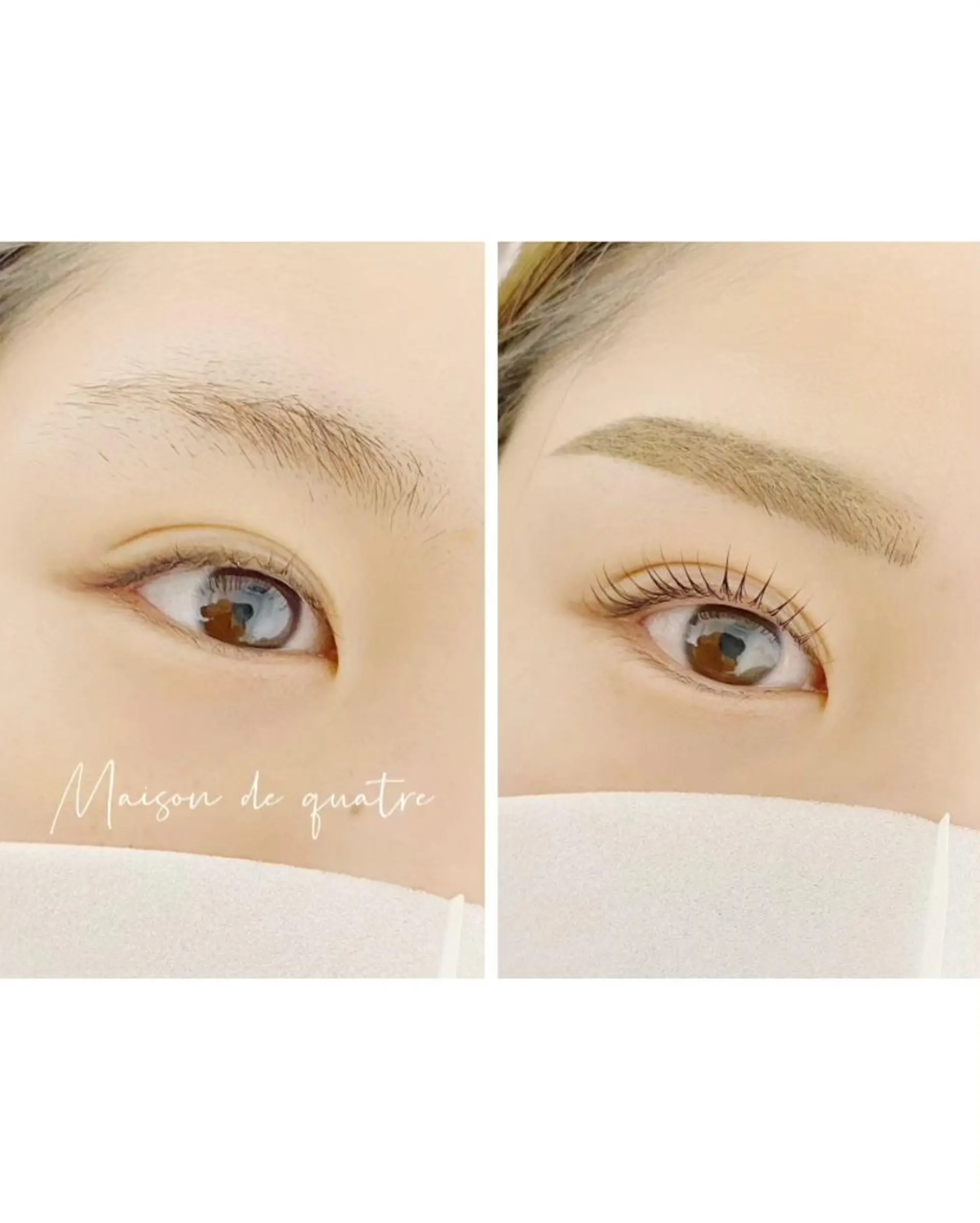 マツエク・マツパ ブラウンラッシュ カラーマツエク フラットラッシュ ナチュラル まつげパーマ マツパ Maison de quatreのマツエク・マツパデザイン