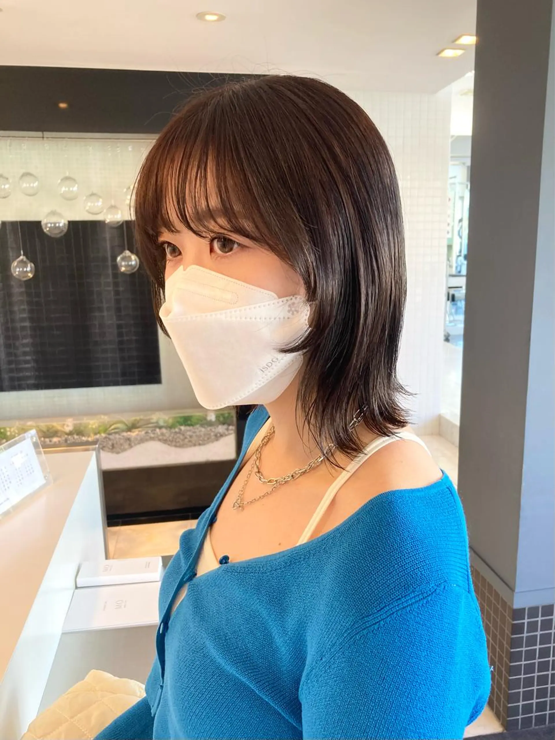 ミディアム カット ヘアカラー トリートメント 村本 千優のヘアスタイル