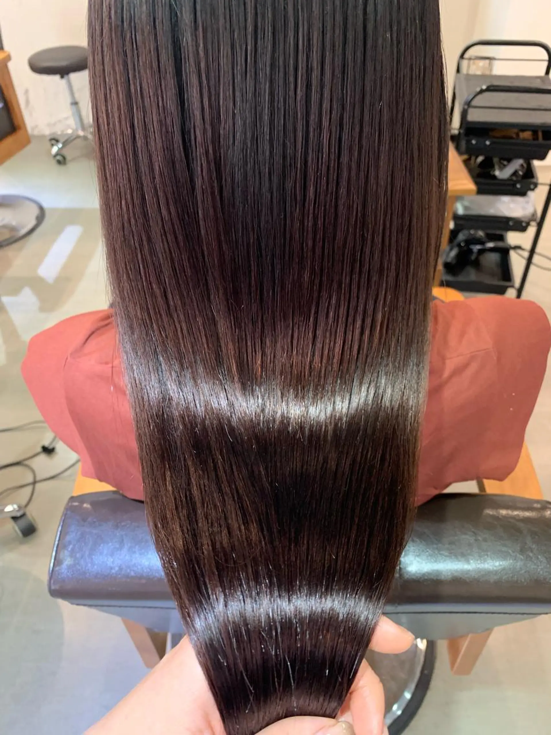 ロング カット 縮毛矯正 トリートメント ブリーチなしカラー 🌿‬脇黒丸 彩のヘアスタイル