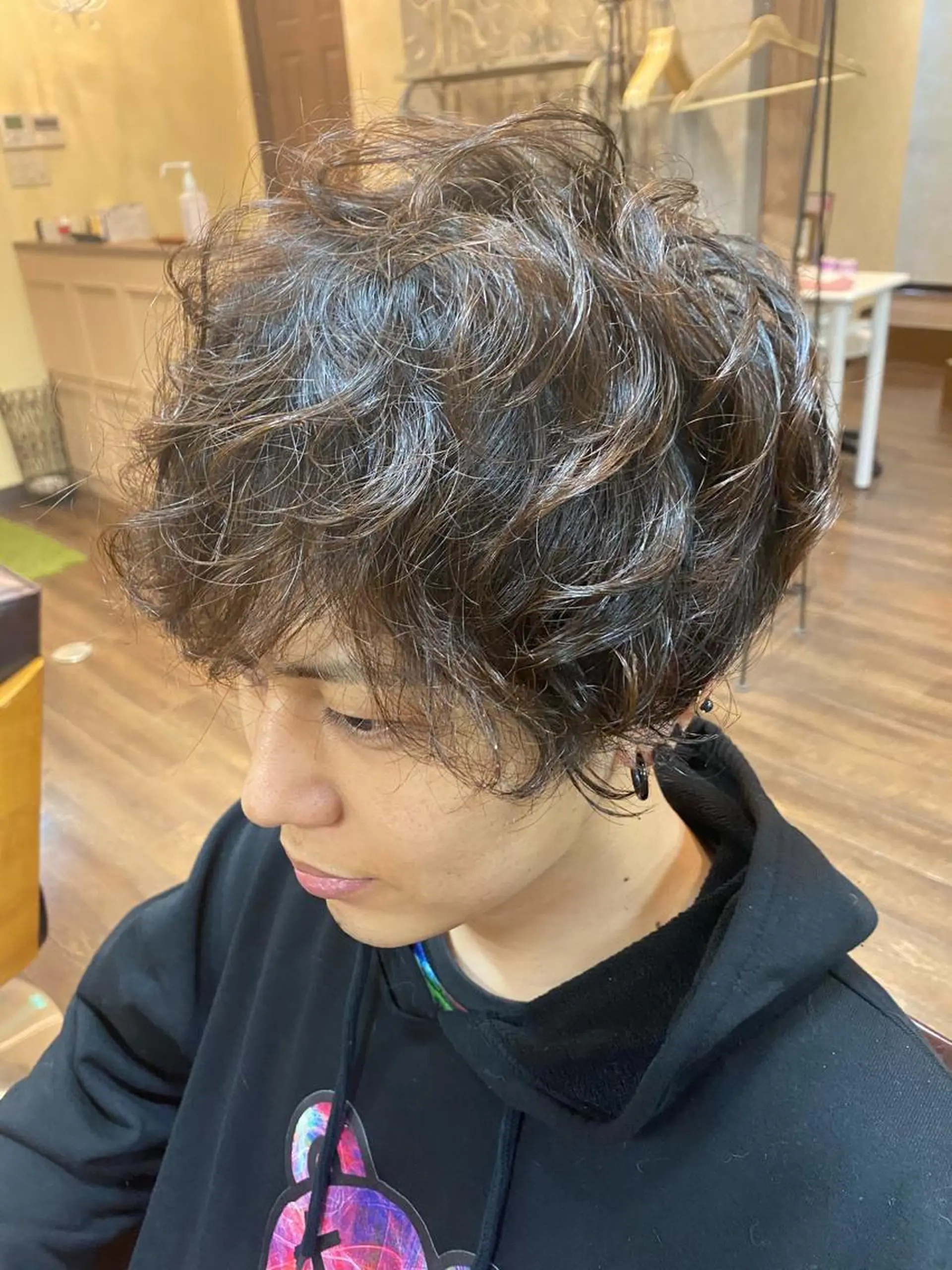 ショート パーマ メンズ メンズパーマ ニュアンスパーマ 田井中 悠紀のヘアスタイル