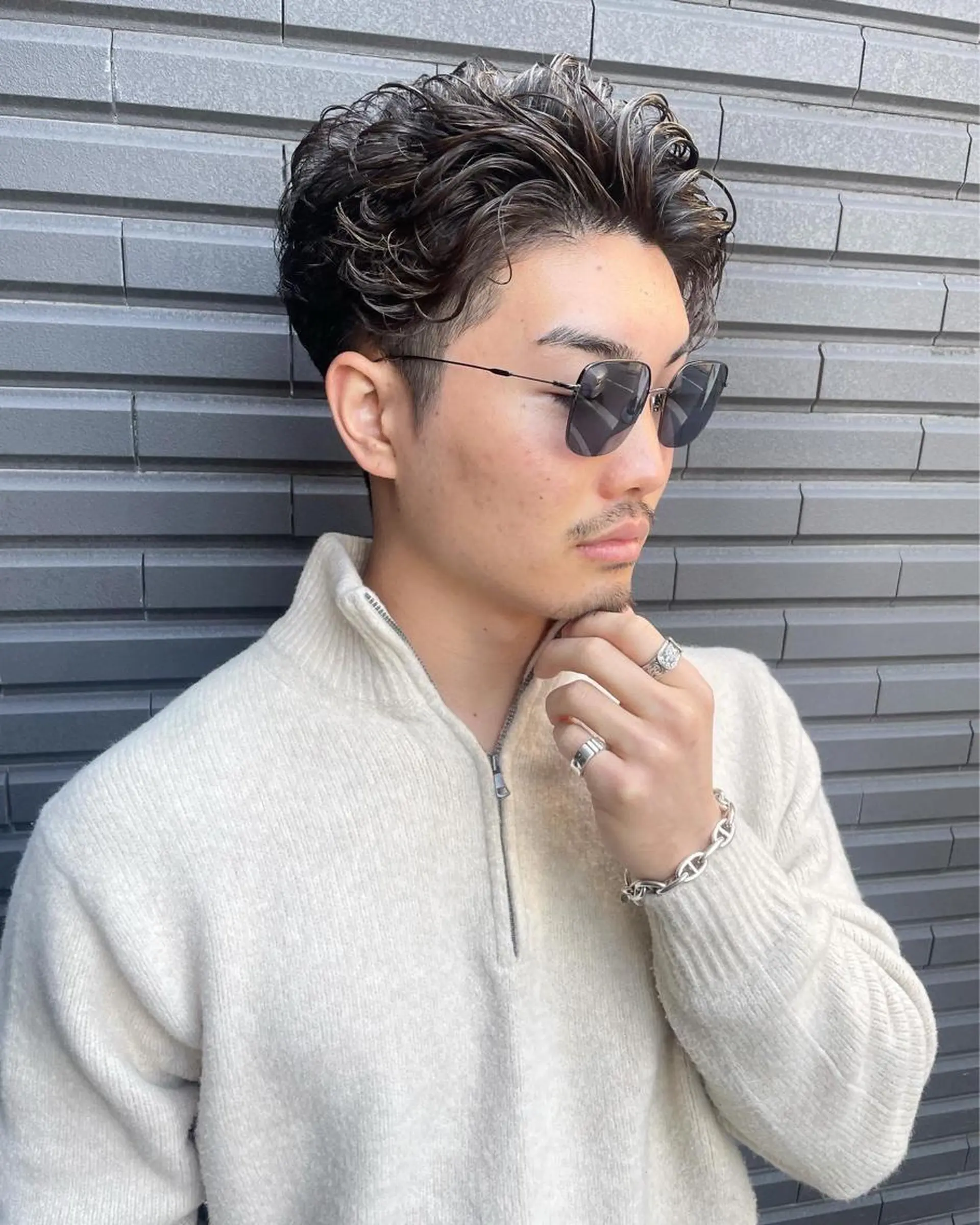 パーマ メンズ メンズパーマ GOTODAYシェアサロン梅田店所属・まな カラー、メンズパーマのヘアスタイル