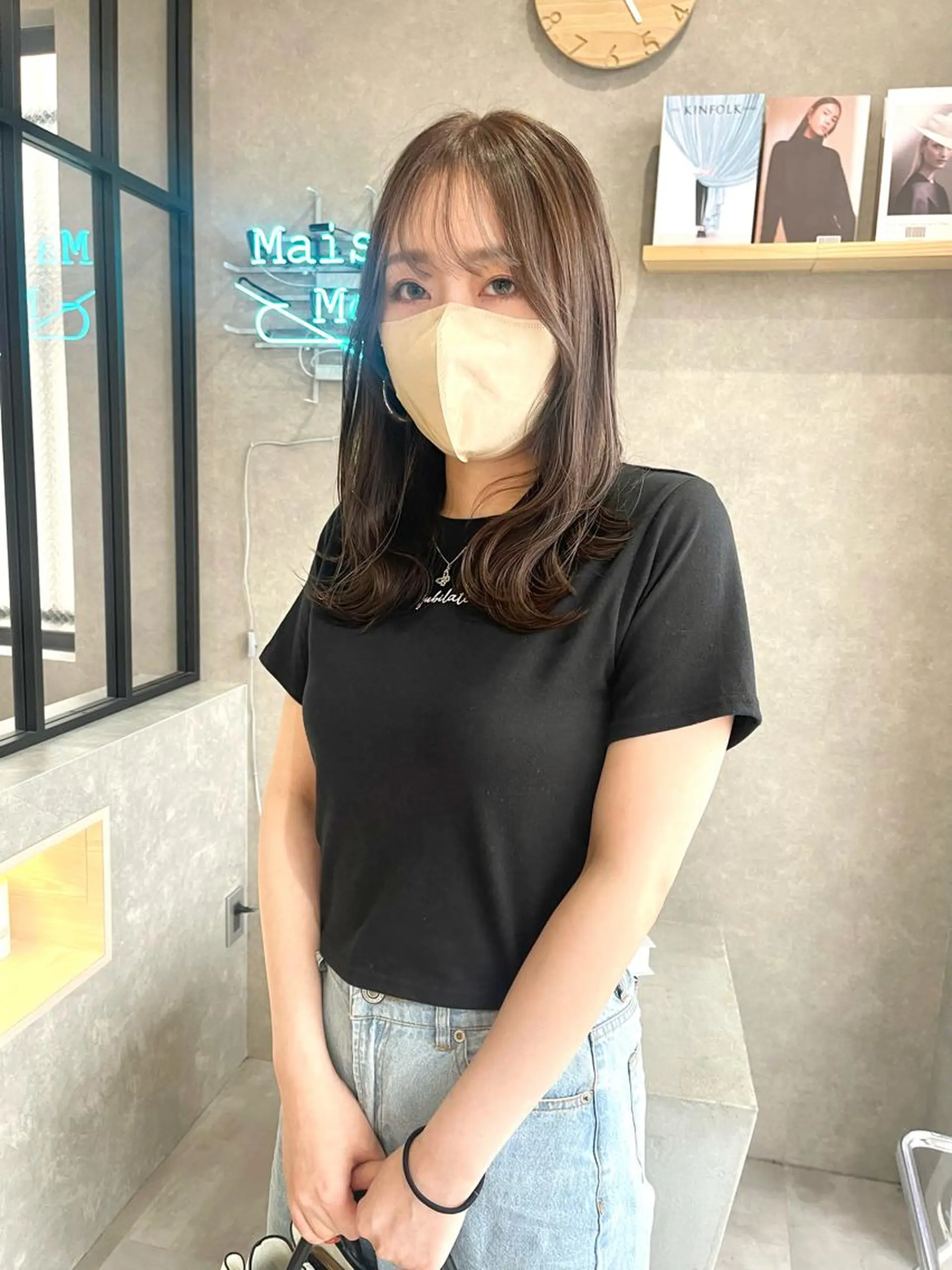 ミディアム カラー カット ヘアカラー トリートメント mood tatemachiのヘアスタイル