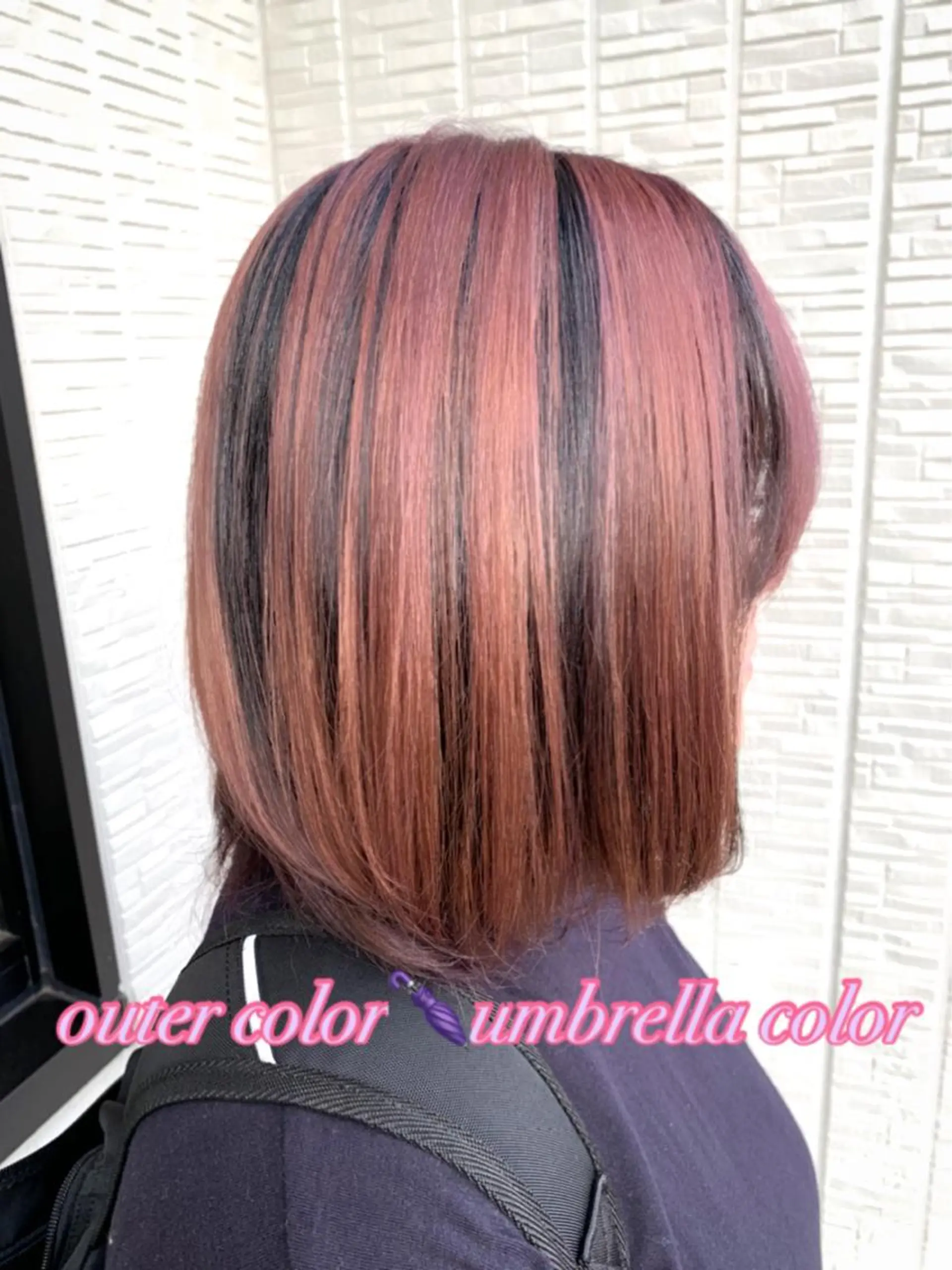 ミディアム カラー ブリーチ パープルカラー LOVE N°21所属・Ｋ△Ｎ△♡かな ヘア&まつげのマツエク・マツパデザイン