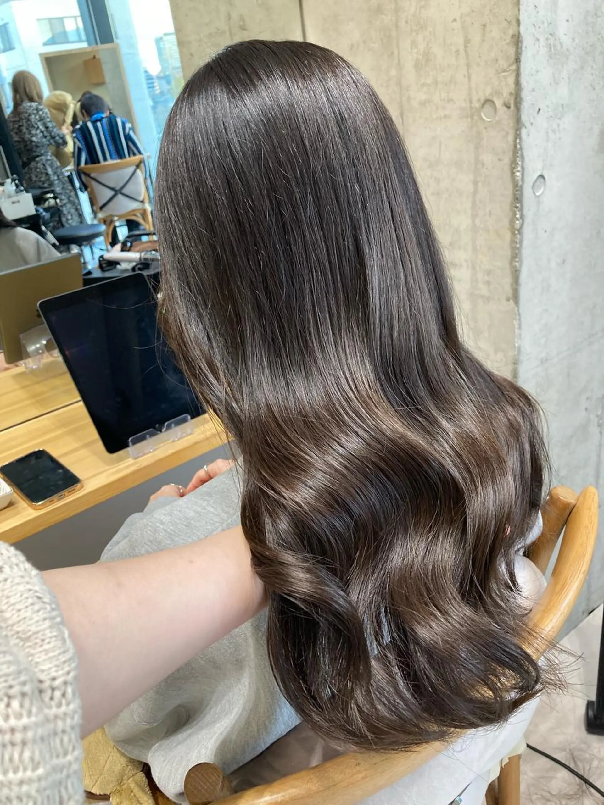 ロング カット ヘアカラー トリートメント ✨色持ちの良い艶 カラー✨蟹江真世のヘアスタイル