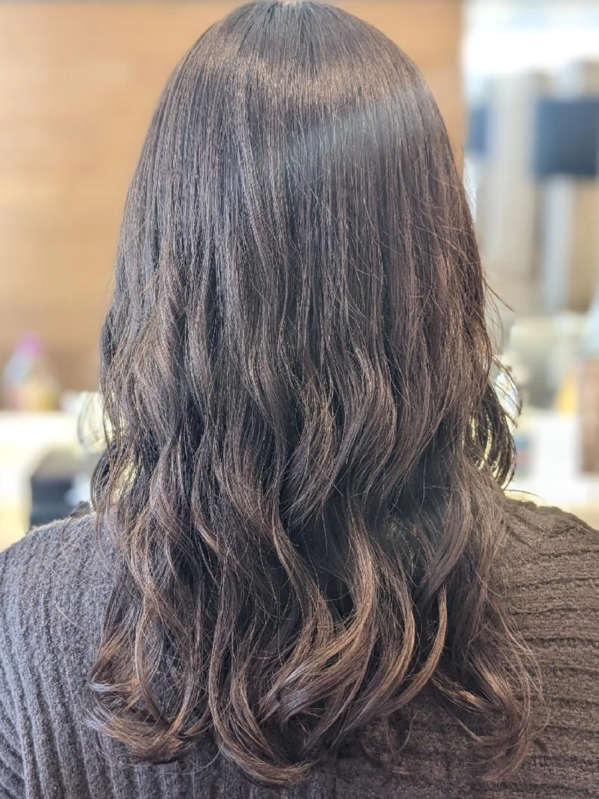 セミロング カラー オレンジ カット ヘアカラー トリートメント 【大人艶カラー🌿】 中畑リョウのヘアスタイル