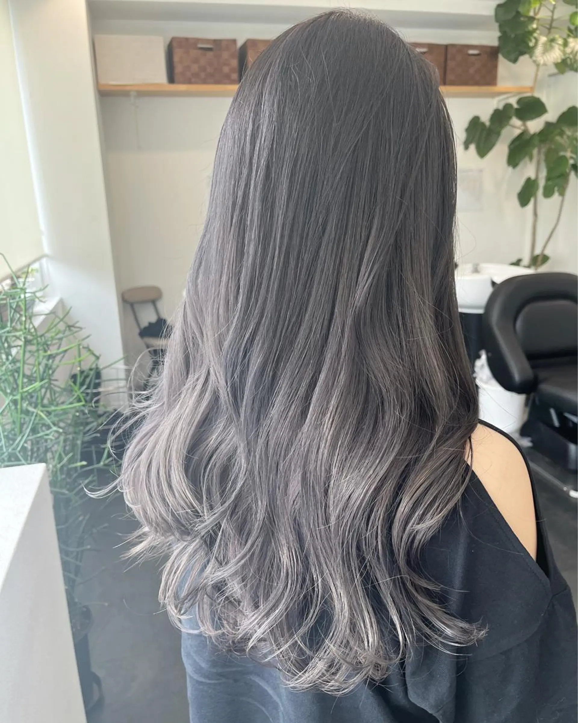 ロング カラー ラベンダーカラー JIL BLAN 京都所属・RU RIのヘアスタイル