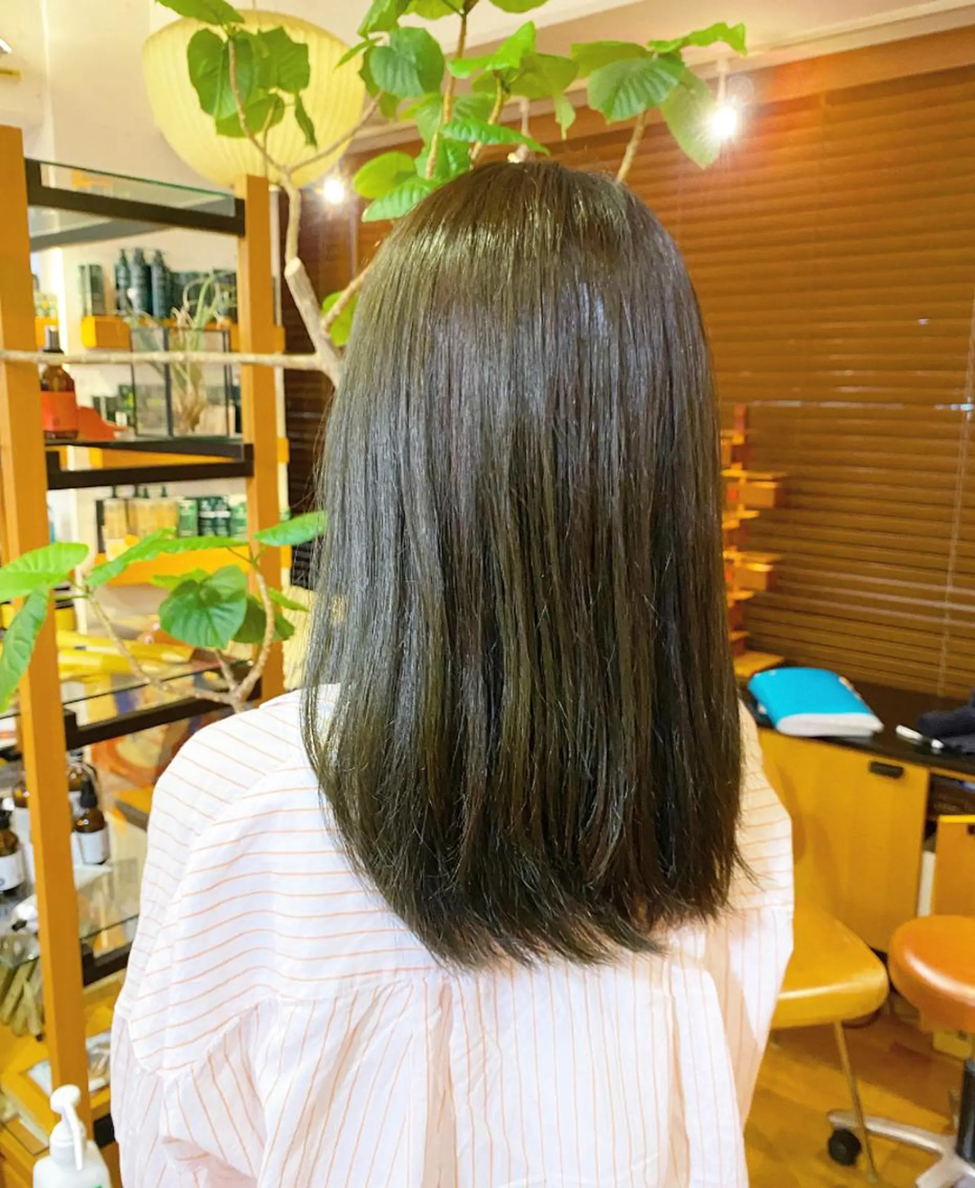セミロング カラー ベージュカラー オリーブベージュ miyu カットモデル募集中のヘアスタイル