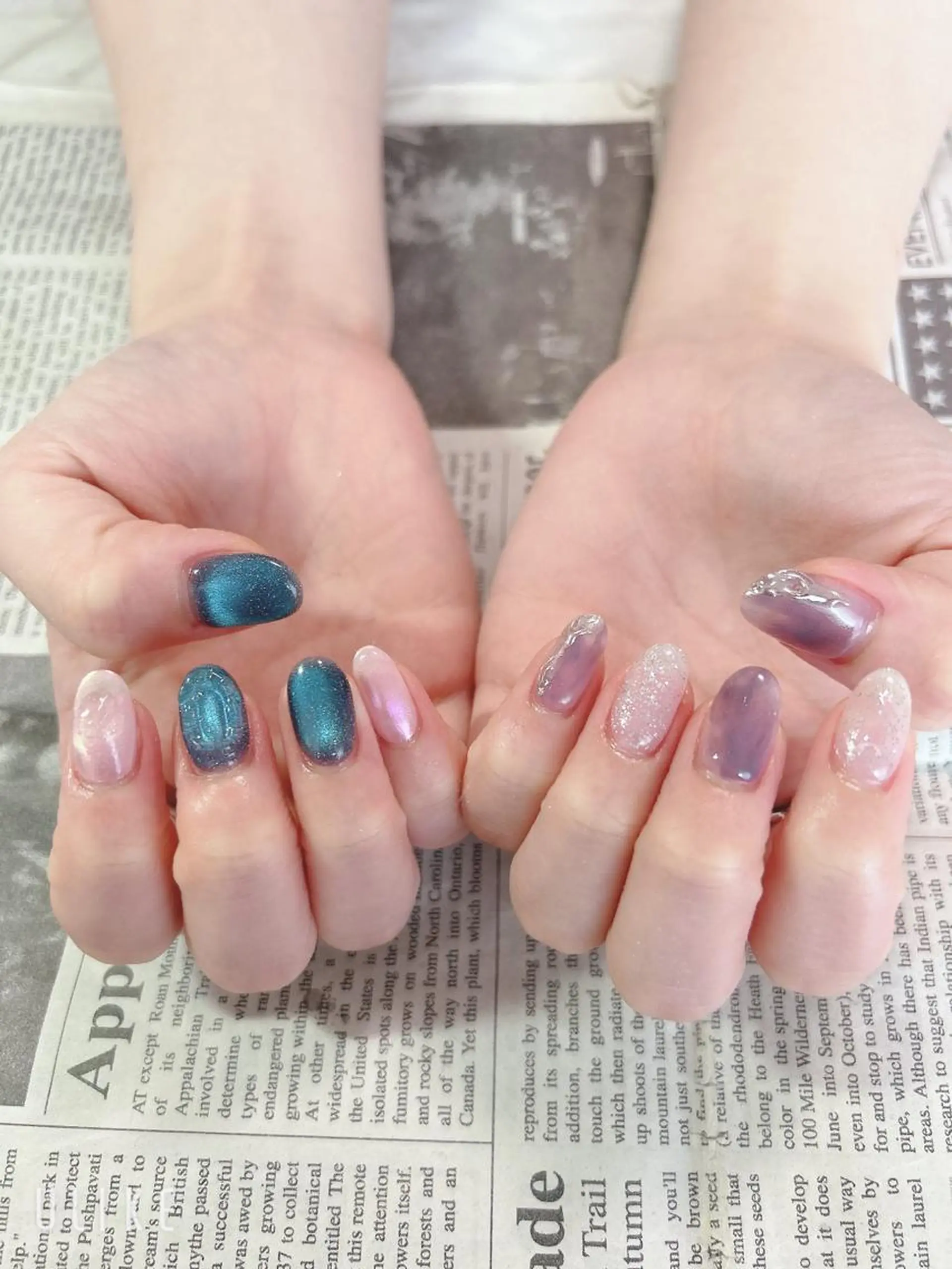 ネイル ミラーネイル ハンドネイル ハンドケア 森山 舞のネイルデザイン