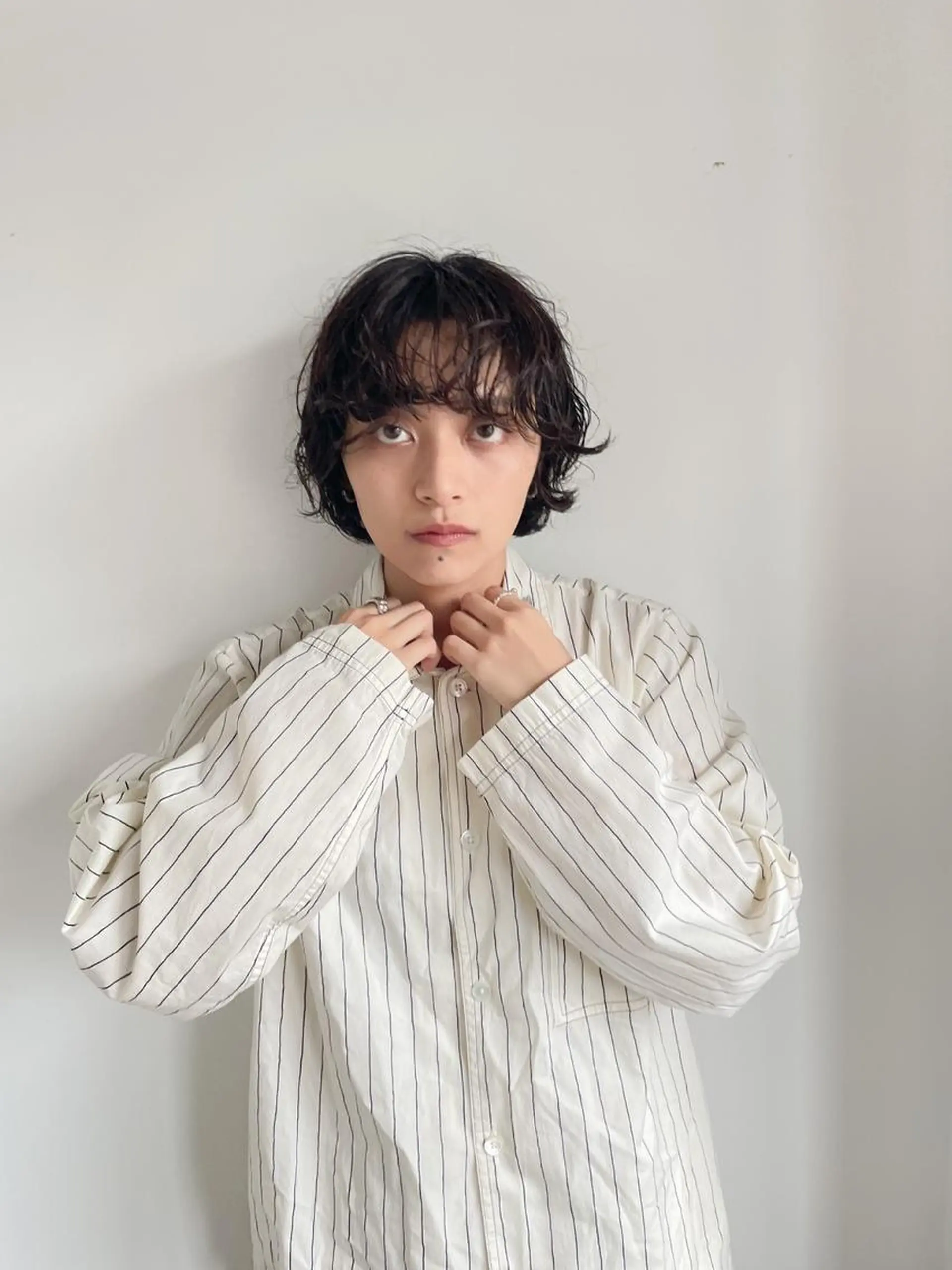 ショート カラー パーマ アディクシーカラー ブリーチ ブロンド ブルーカラー ハイライトカラー カット ヘアカラー トリートメント CEINE PATHのヘアスタイル