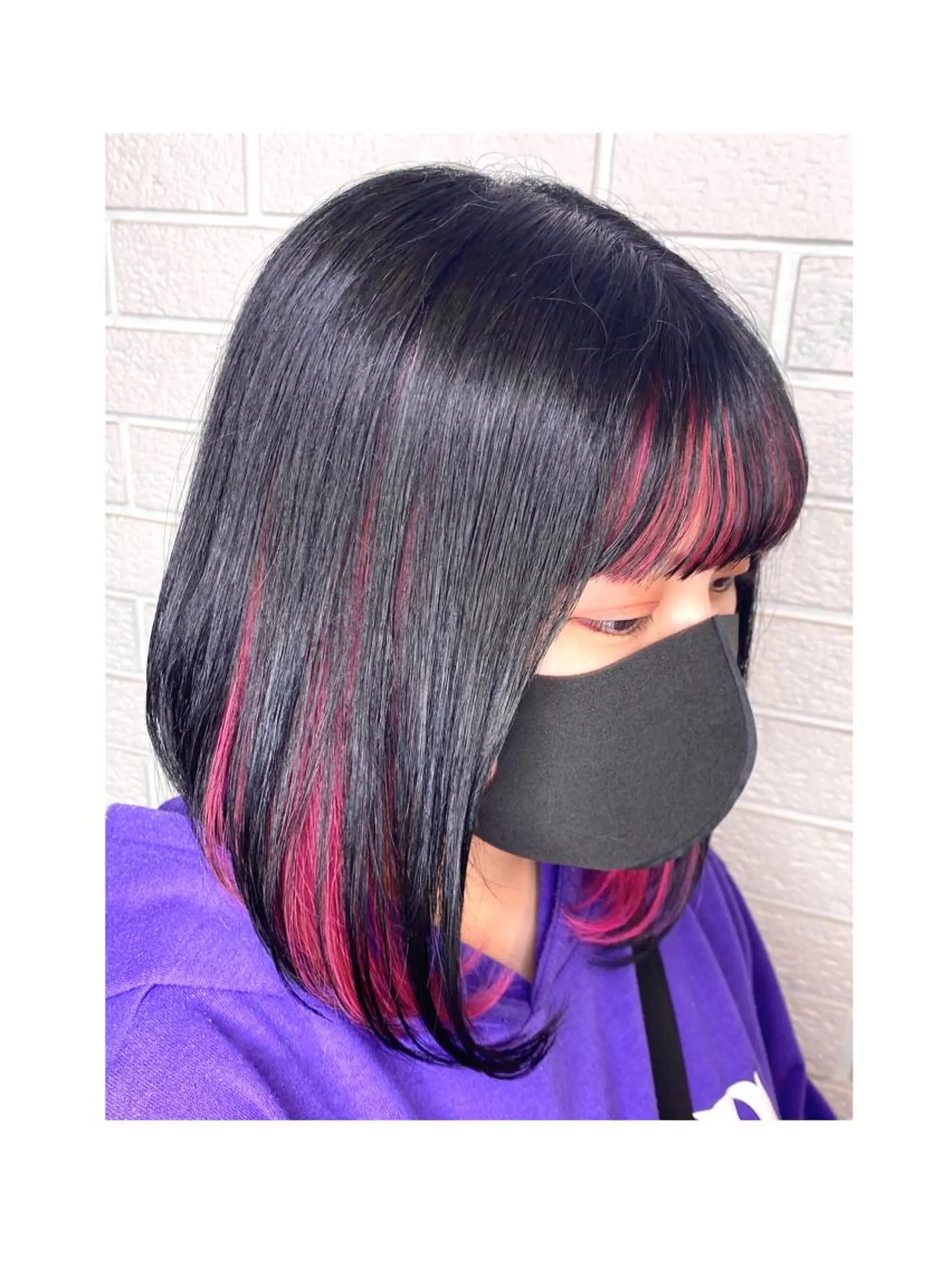 ショート カラー 前下がりボブ ピンクカラー ボブ ヘアカラー GARU-ガル-所属・TSUNO🦖 派手髪/オタク美容師のヘアスタイル