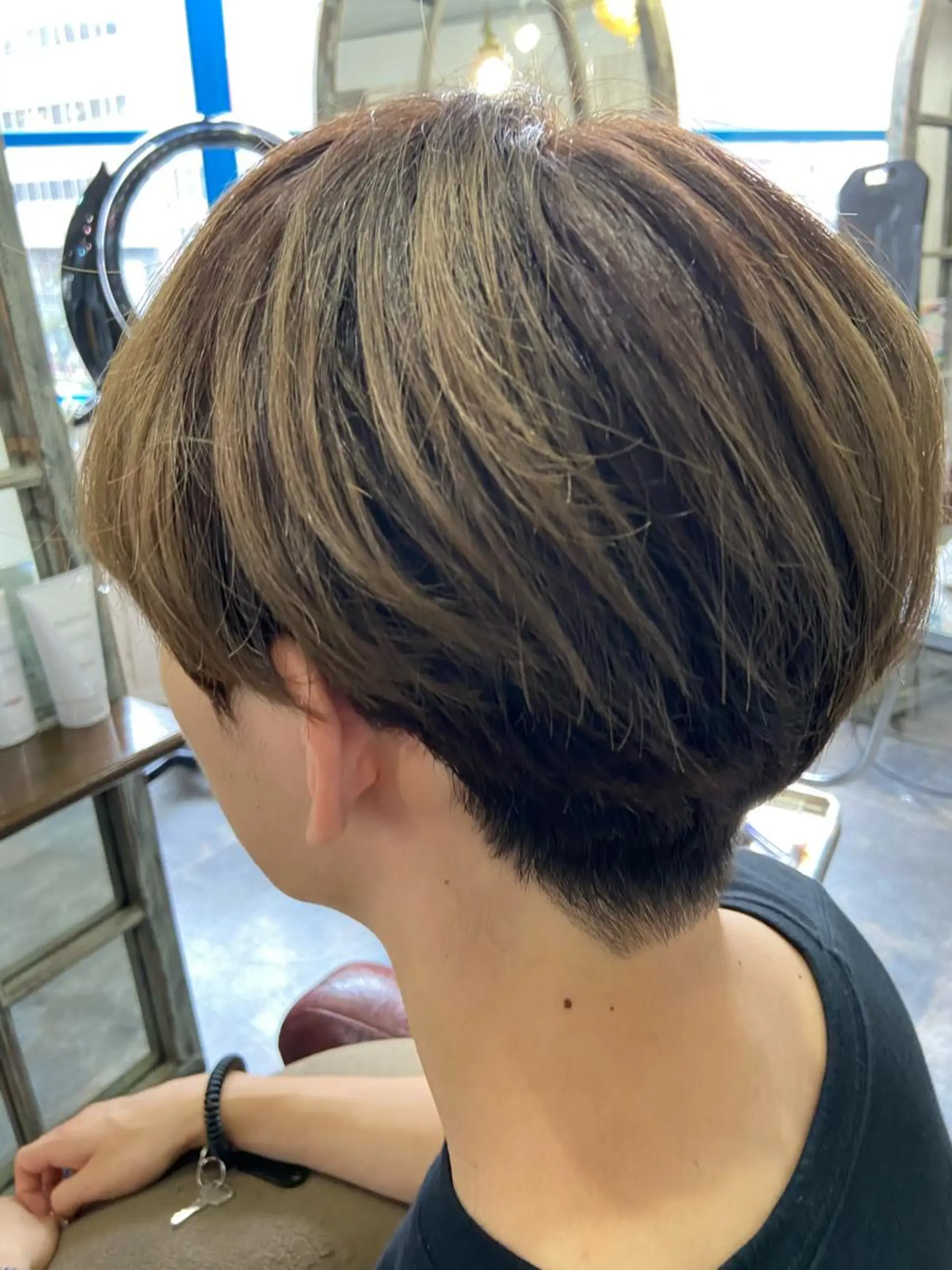 ショート メンズ カットパーマ✂️ 小坂田玲亜のヘアスタイル