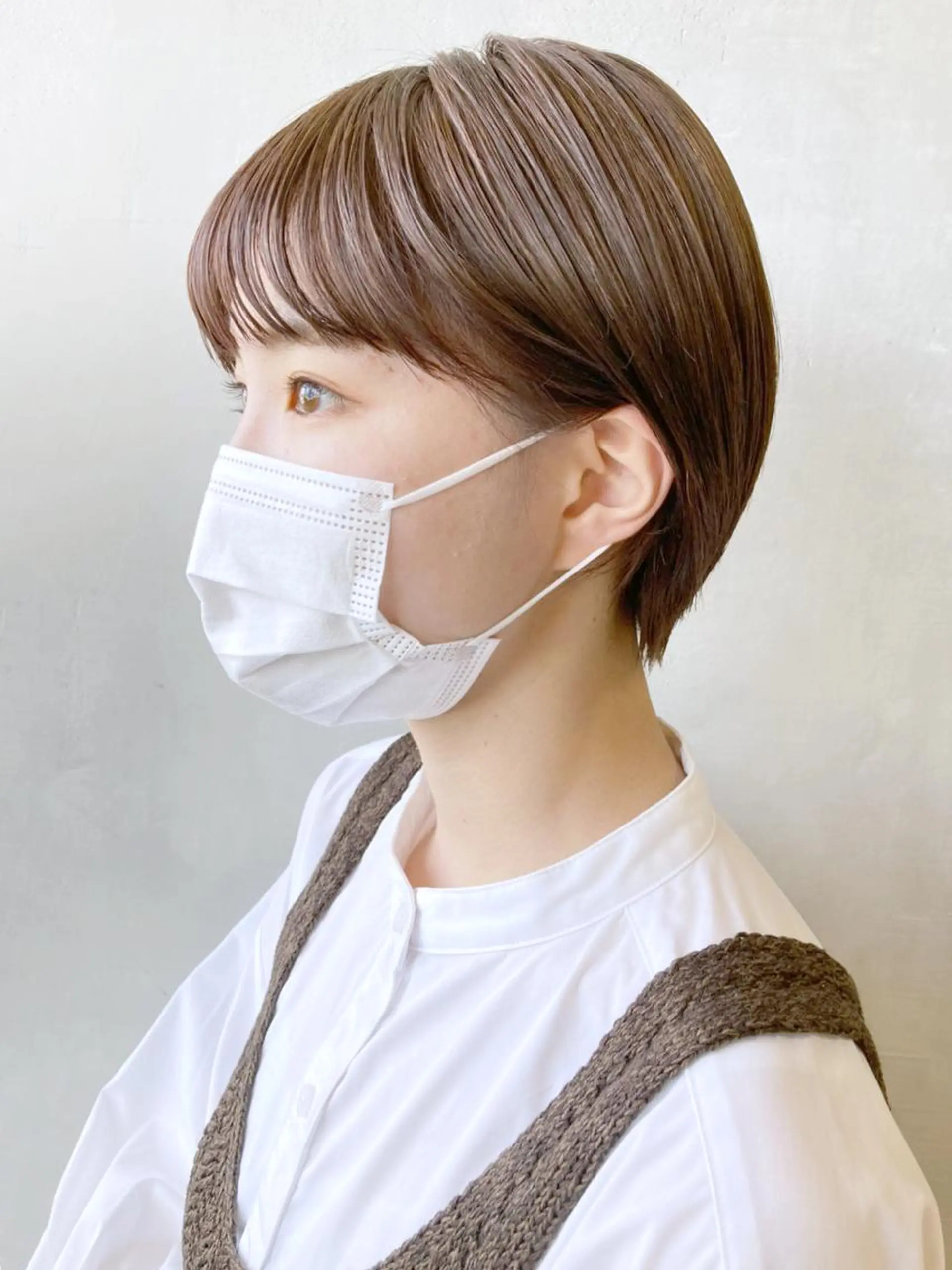 ショート カラー パーマ ヘアアレンジ ラベンダーカラー ショートヘア ITbyALBUM 藤沢店のヘアスタイル