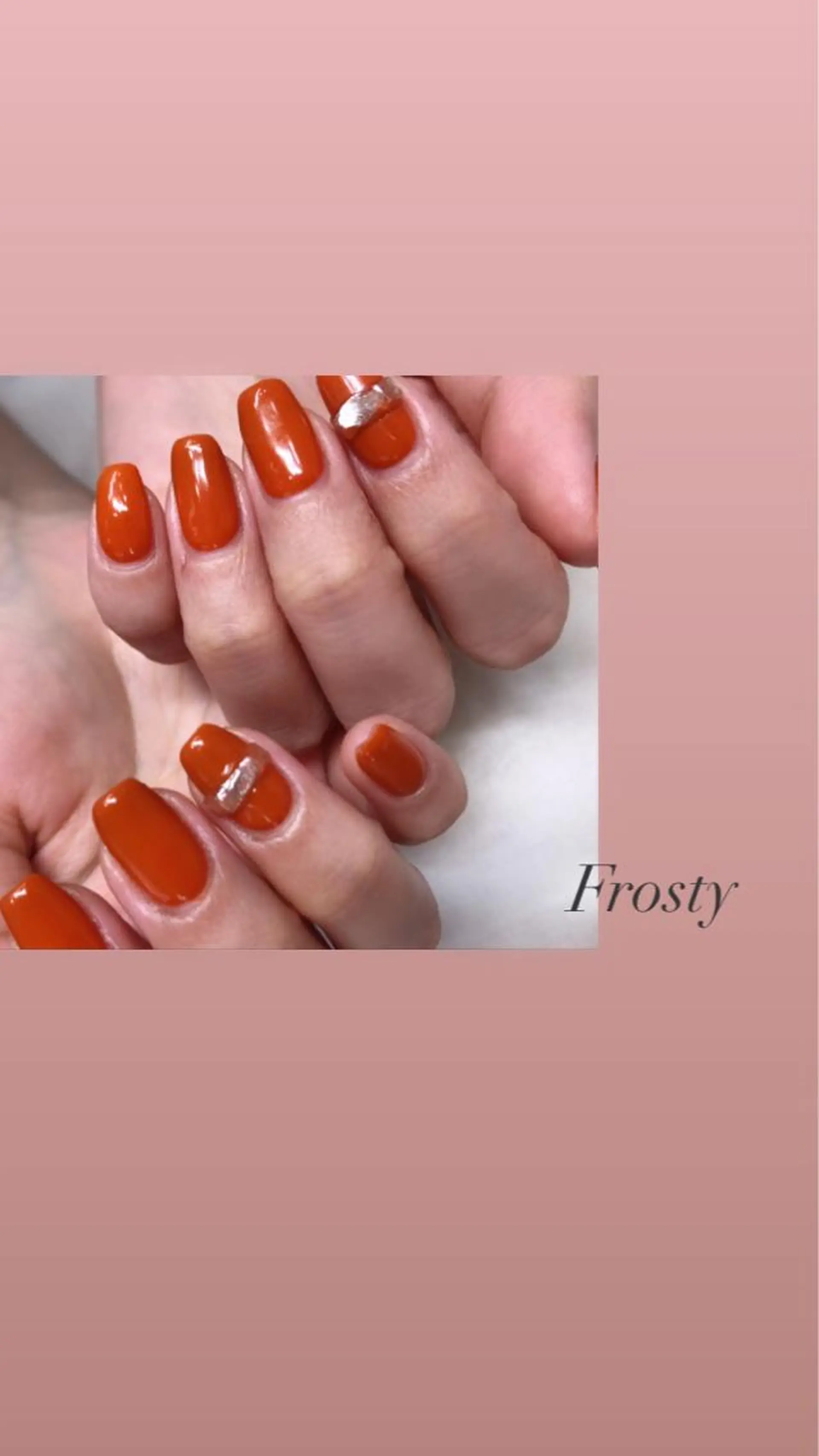 ネイル オレンジ Mys. 松本結衣のネイルデザイン