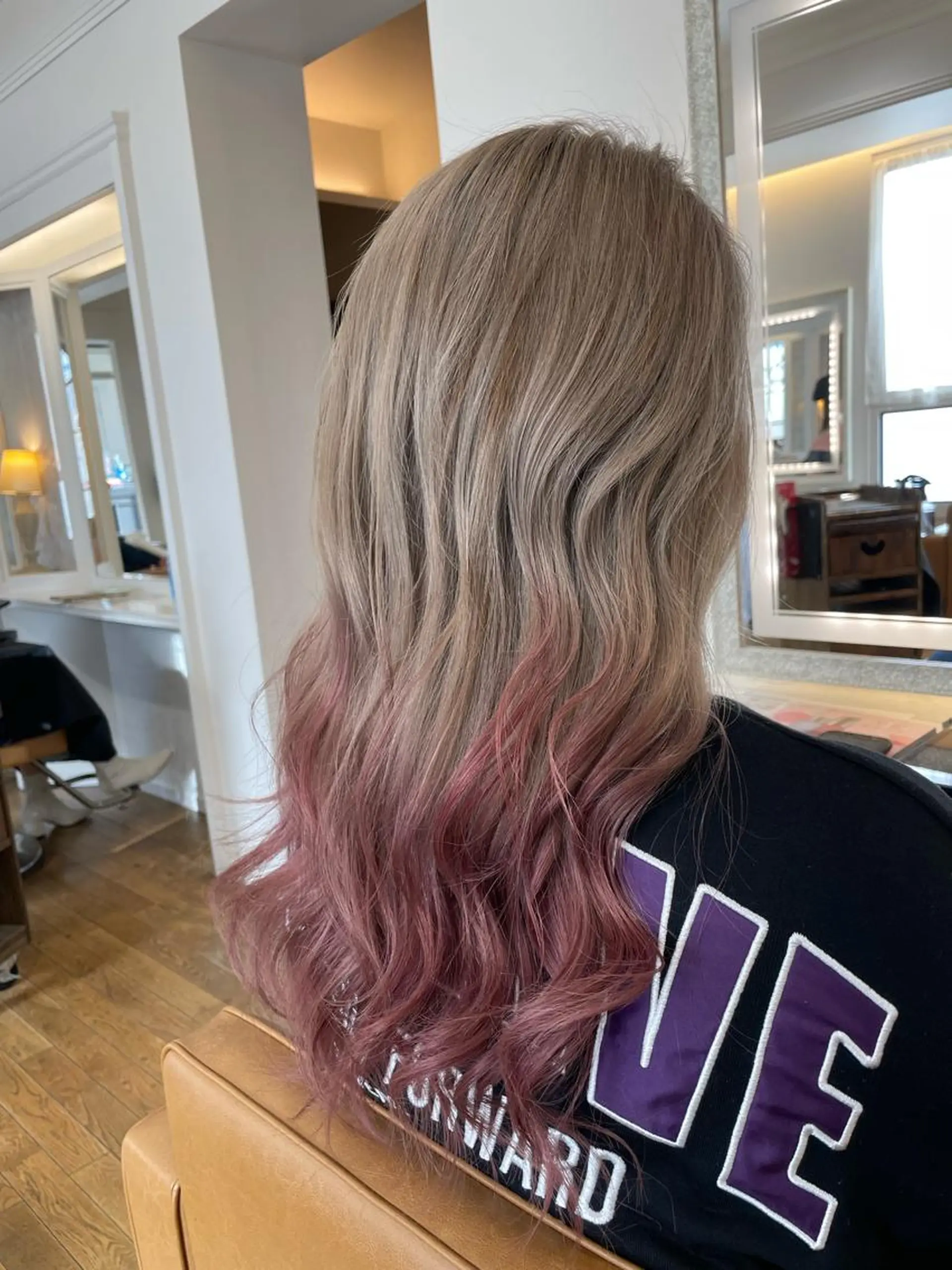 セミロング ヘアカラー トリートメント ブリーチ毛矯正.髪質 改善.髪にドラマをのヘアスタイル