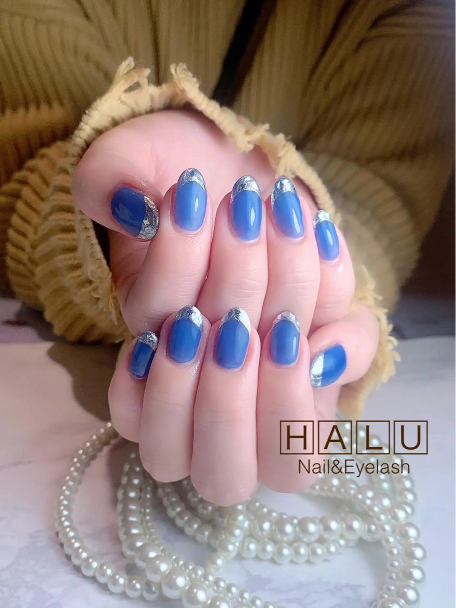 ネイル ブルー HALU ハルのネイルデザイン