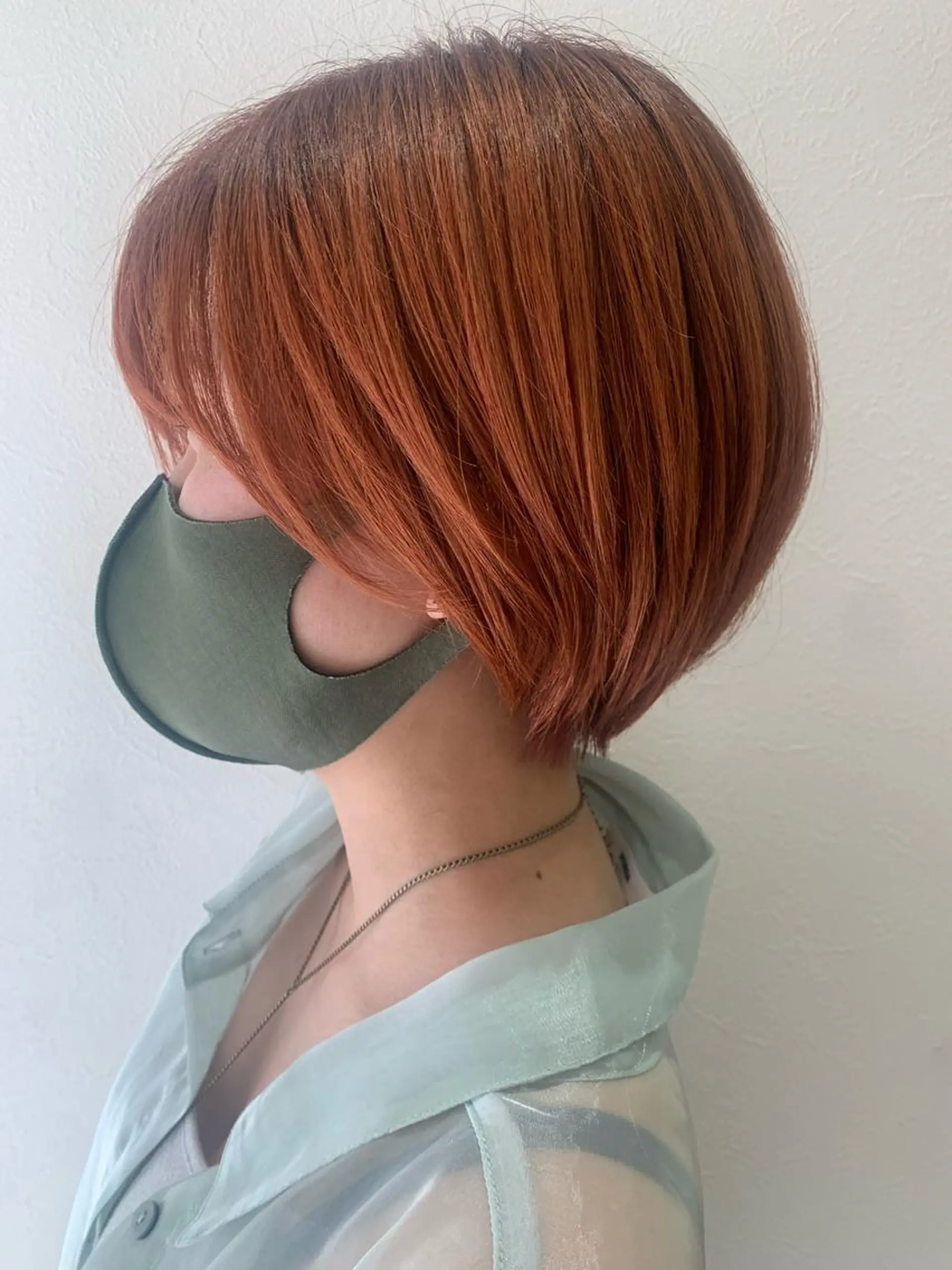 ショート カラー ショートボブ グラデーションカラー オレンジ ボブ ショートヘア カット ヘアカラー トリートメント hub hair レイヤー/透明感のヘアスタイル