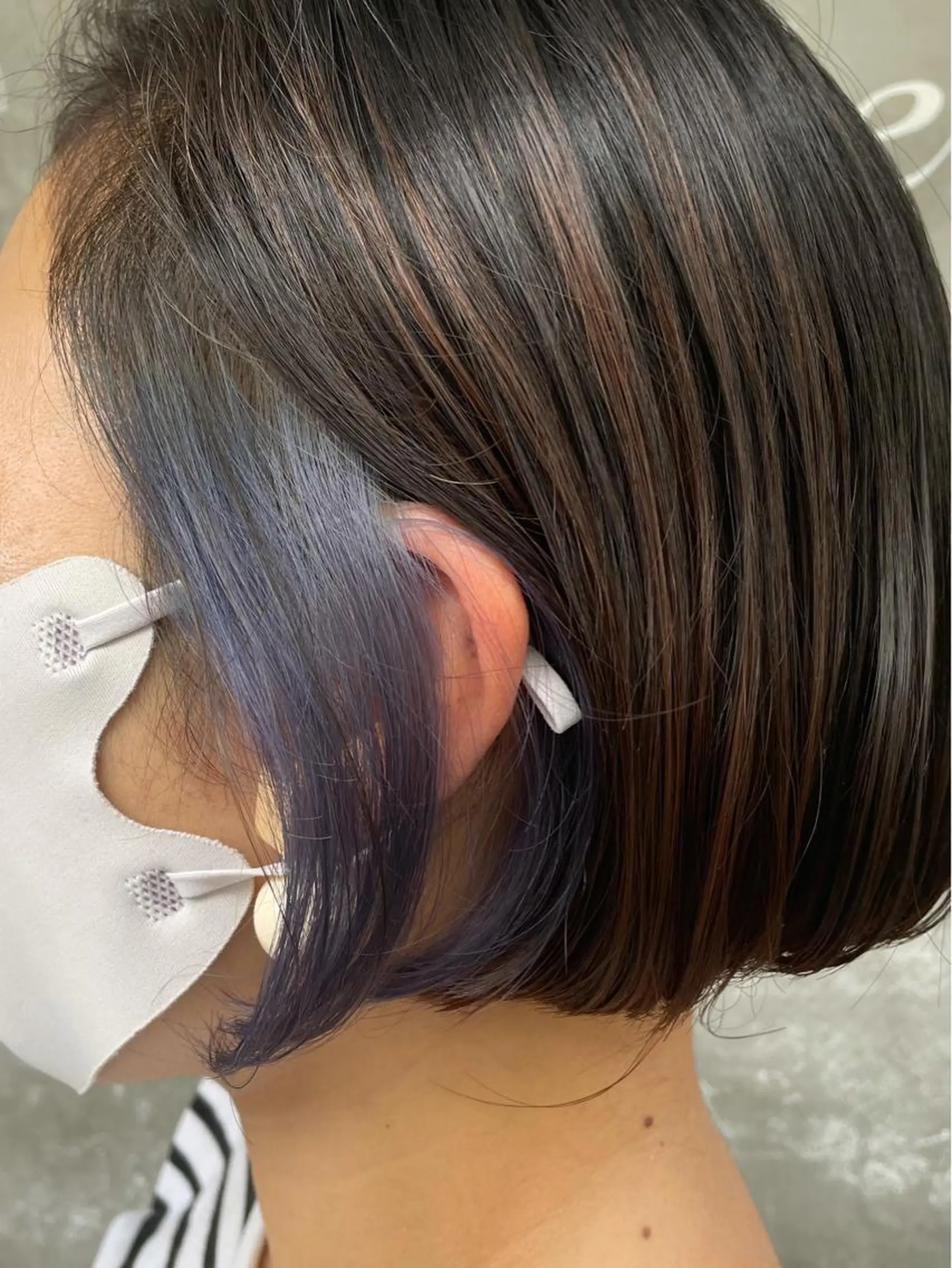 ショート カラー ブルーカラー ブルージュ 透明感カラー イヤリングカラー mu-kichi 吉祥寺所属・飯塚 七海のヘアスタイル