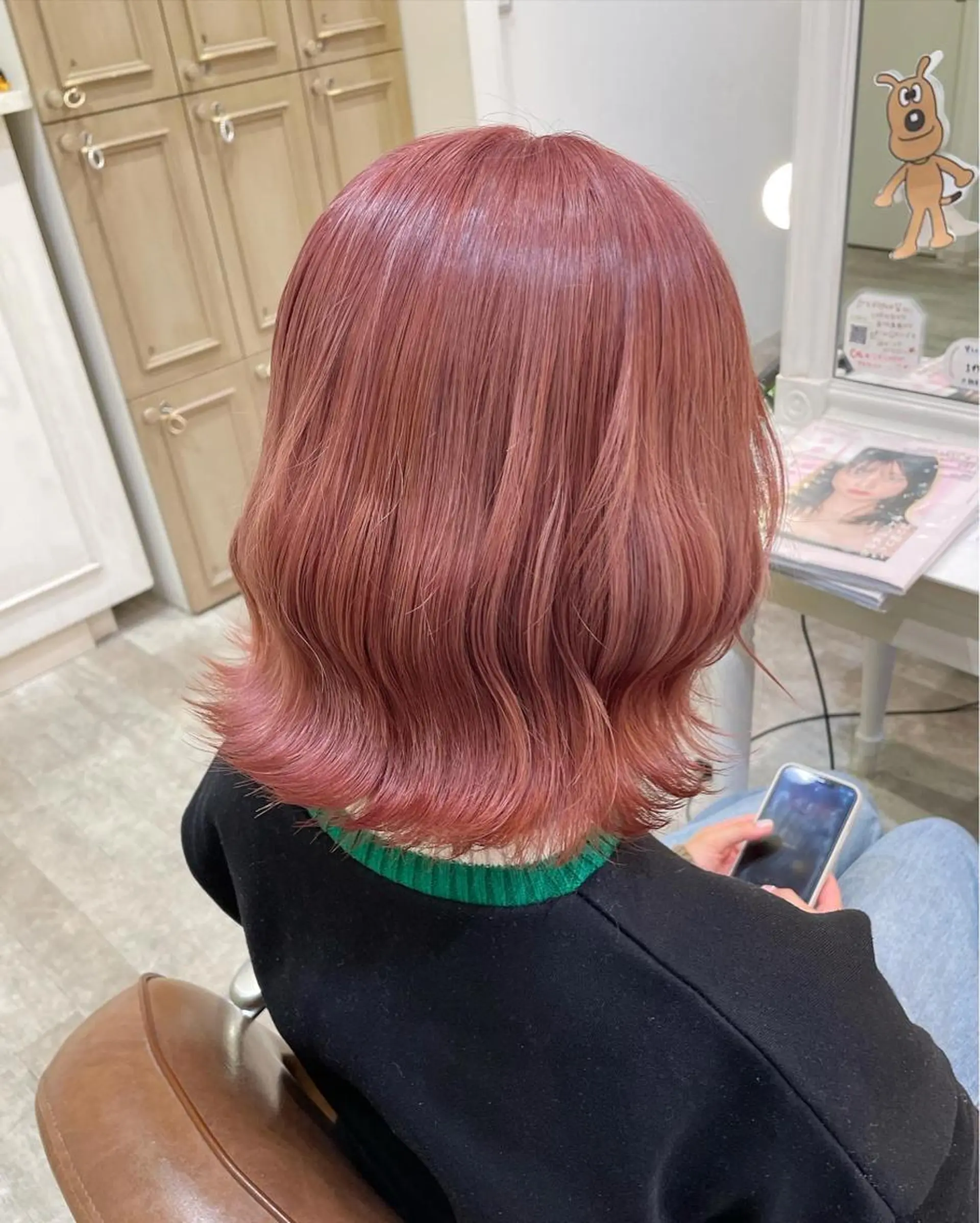 ミディアム カラー ベージュカラー 透明感カラー ピンクカラー ピンクベージュ ヘアカラー エクステ/ハイトーン 🐏☁️miminaのヘアスタイル