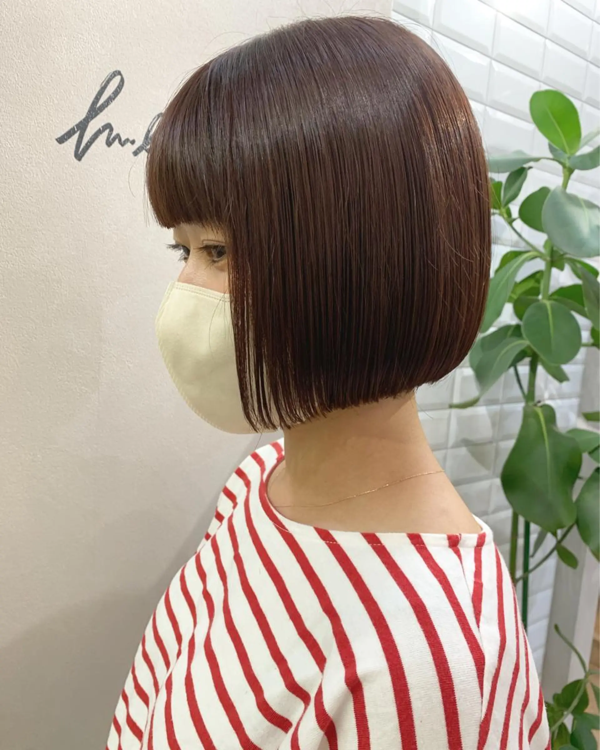 ショート カラー ブラウンカラー レッドカラー レッドブラウン ボブ hub hair レイヤー/透明感のヘアスタイル