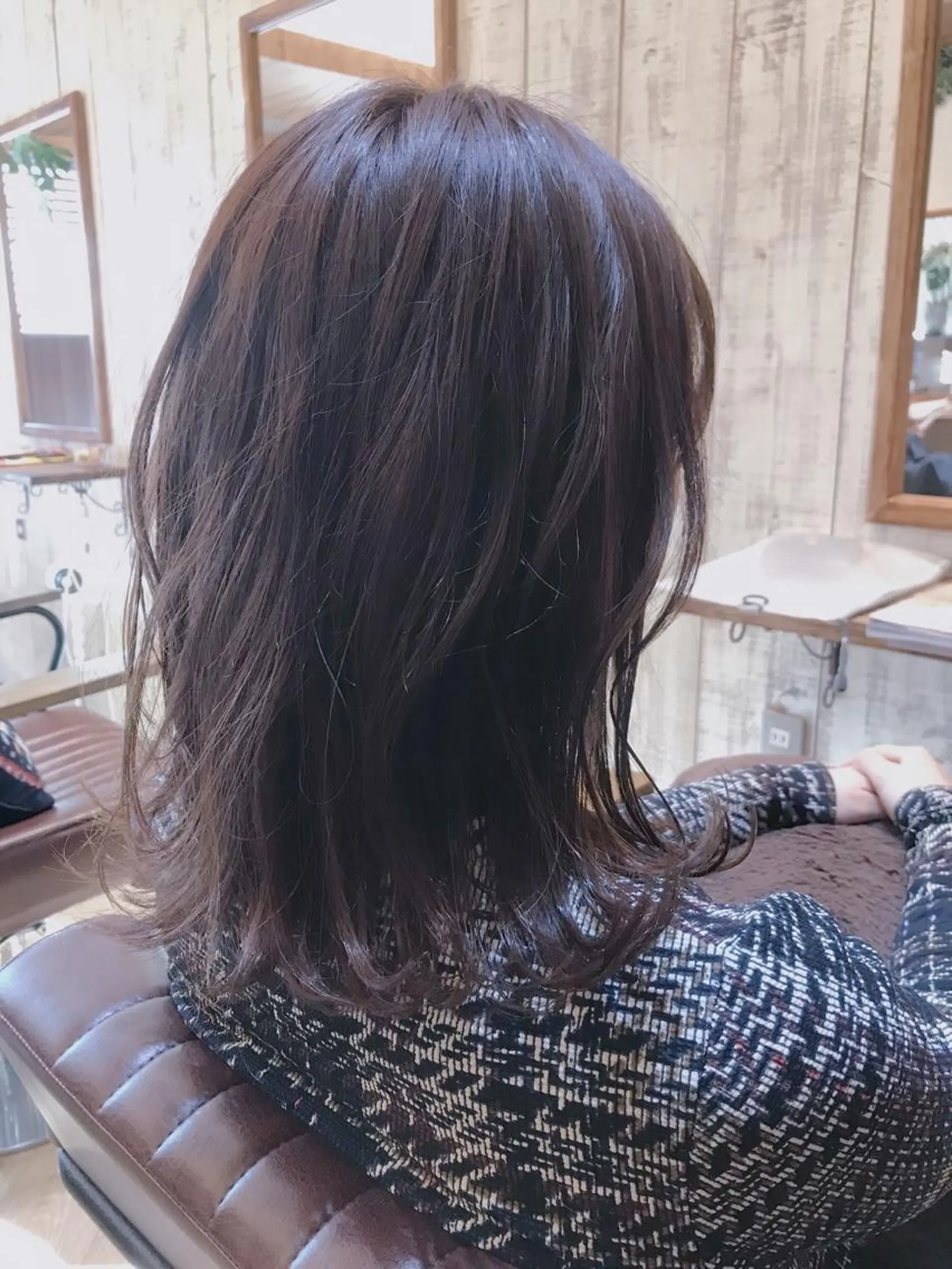 ミディアム カラー グレージュ パープルカラー パープルグレージュ MUNi恵比寿 モデル募集中♪のヘアスタイル