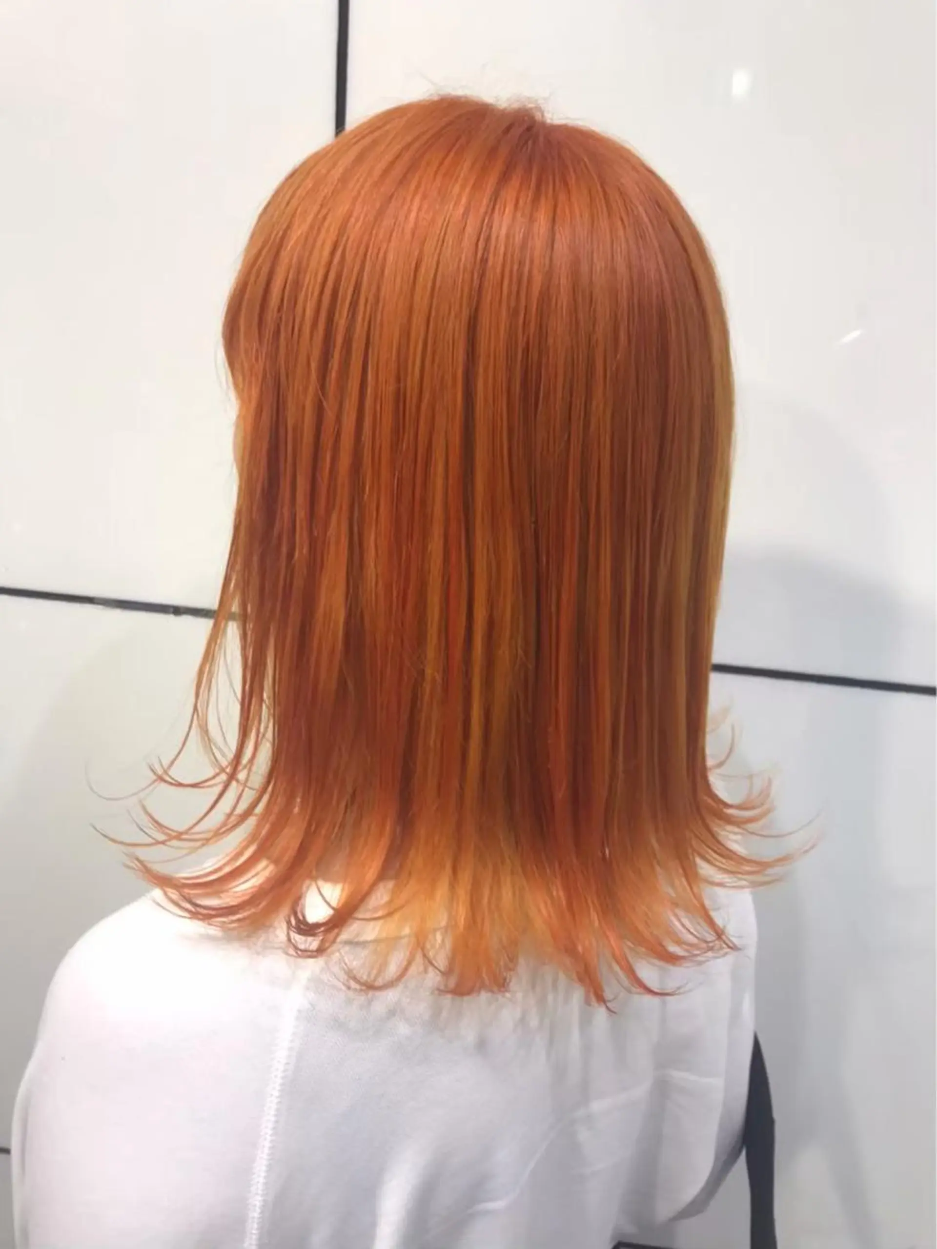 ミディアム カラー ハイトーンカラー 学生 ボブ/暖色カラー コウボヒカルのヘアスタイル