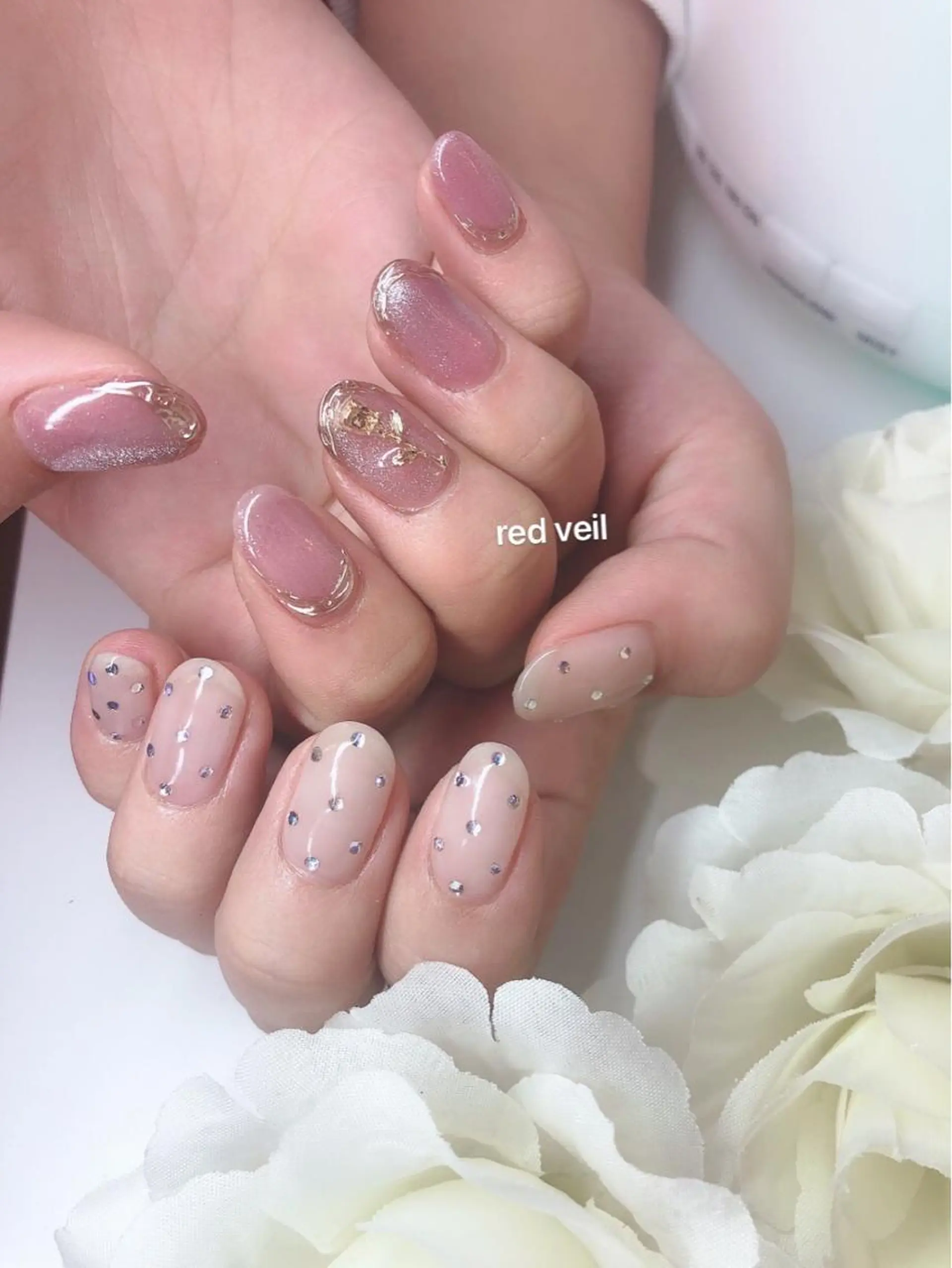 ミディアム ネイル 長さ出し専門 nynaのネイルデザイン