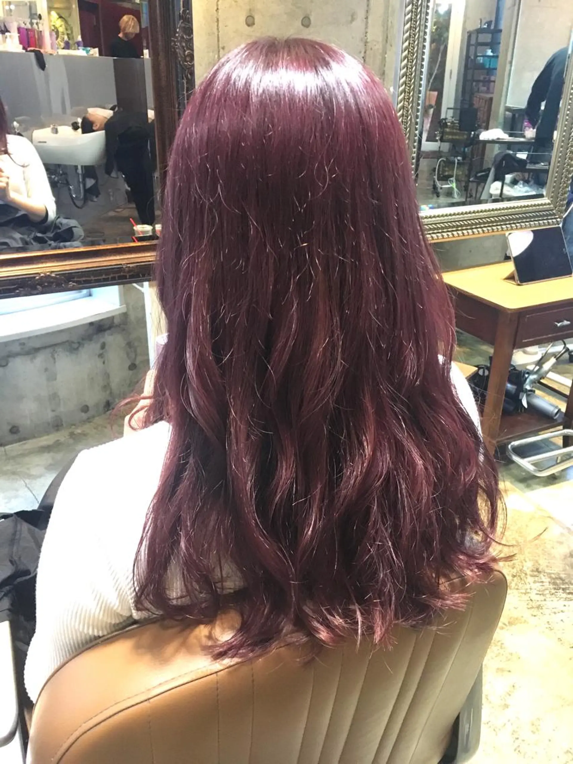 ロング カラー ラベンダーカラー ピンクカラー ピンクラベンダー 北條 優輝のヘアスタイル