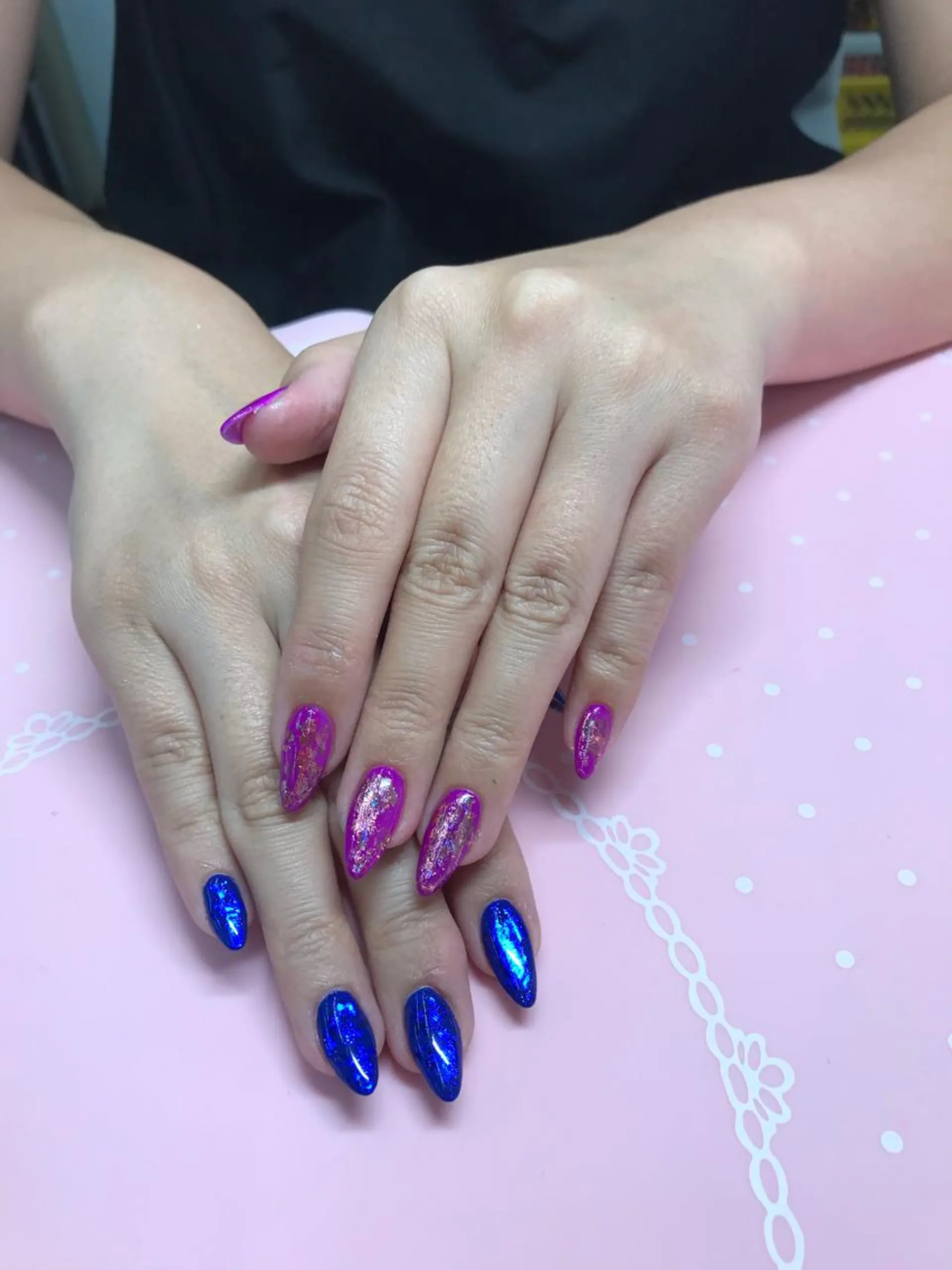 ネイル 長さ出し おそろいネイル ワンカラーネイル アスピーネイル所属・アスピーネイル asukaのネイルデザイン