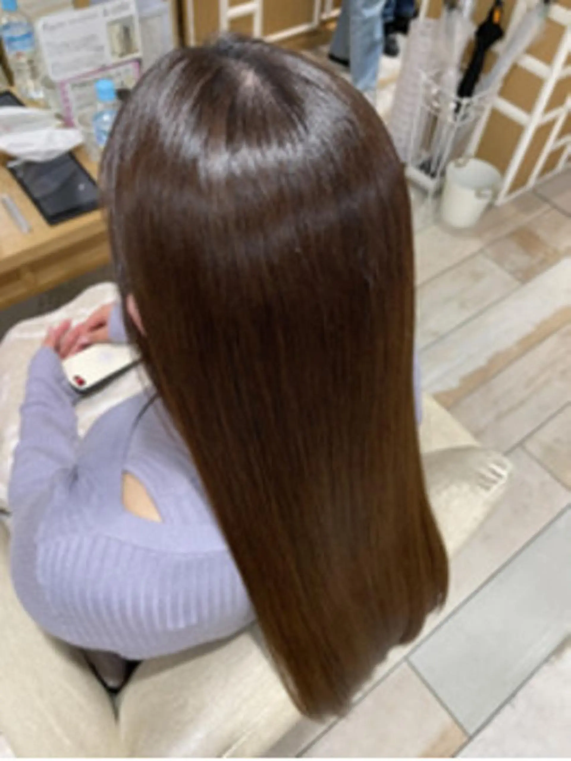 ロング カット 縮毛矯正 勝野 優佳のヘアスタイル