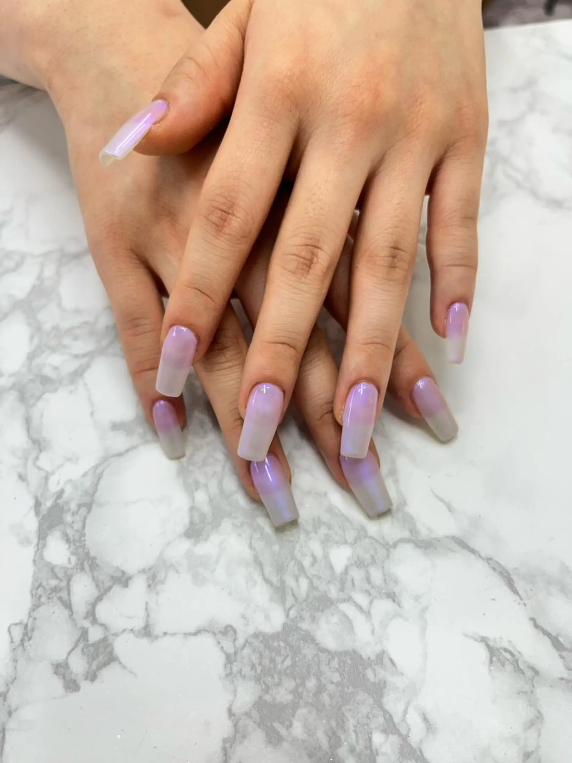 ネイル 長さ出し ワンカラーネイル éclat-nail salon-所属・松本 ゆみかのネイルデザイン