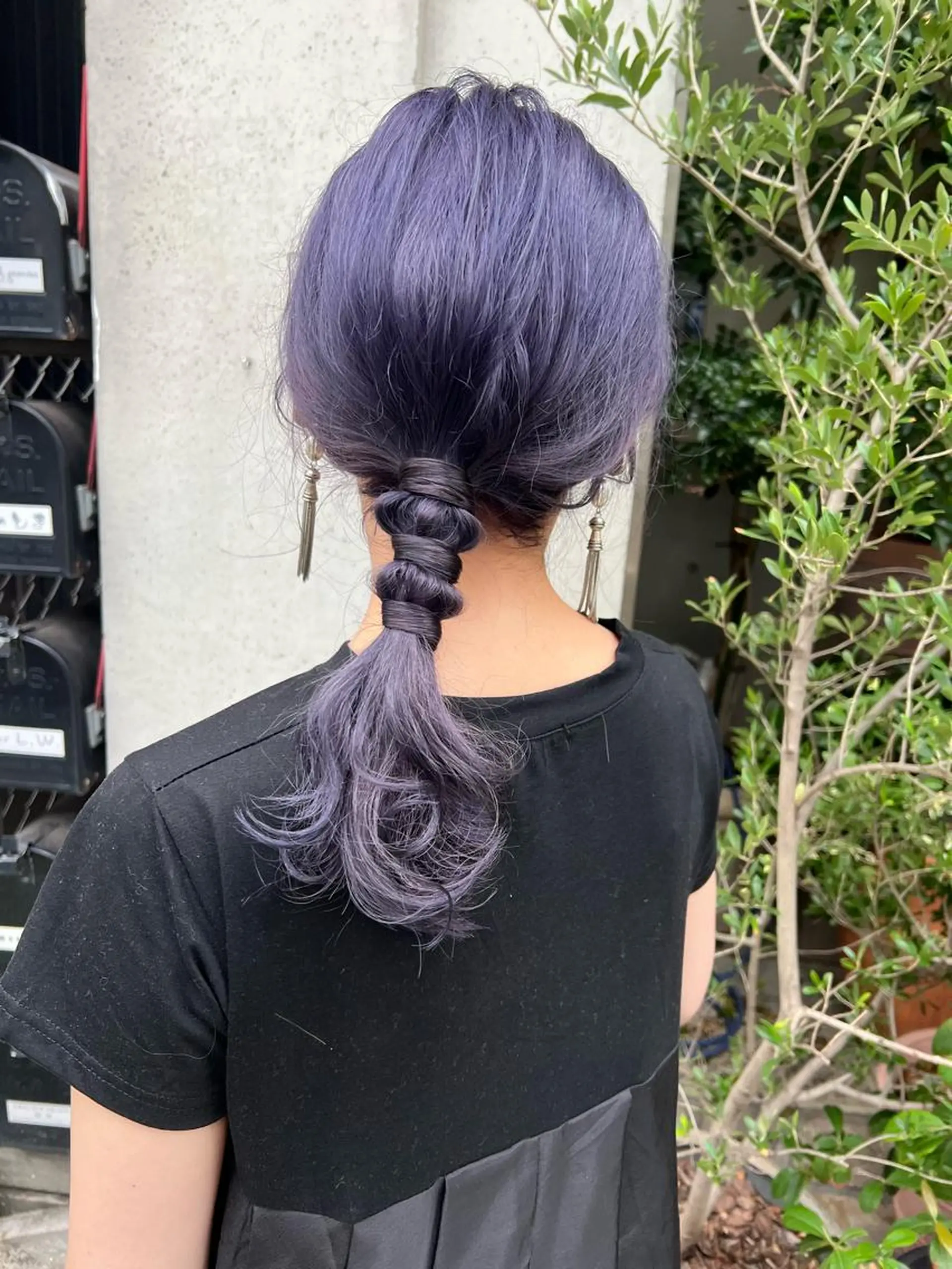 ロング カラー ヘアアレンジ ラベンダーカラー ヘアカラー カラーパティシエ facce🌼ikoのヘアスタイル