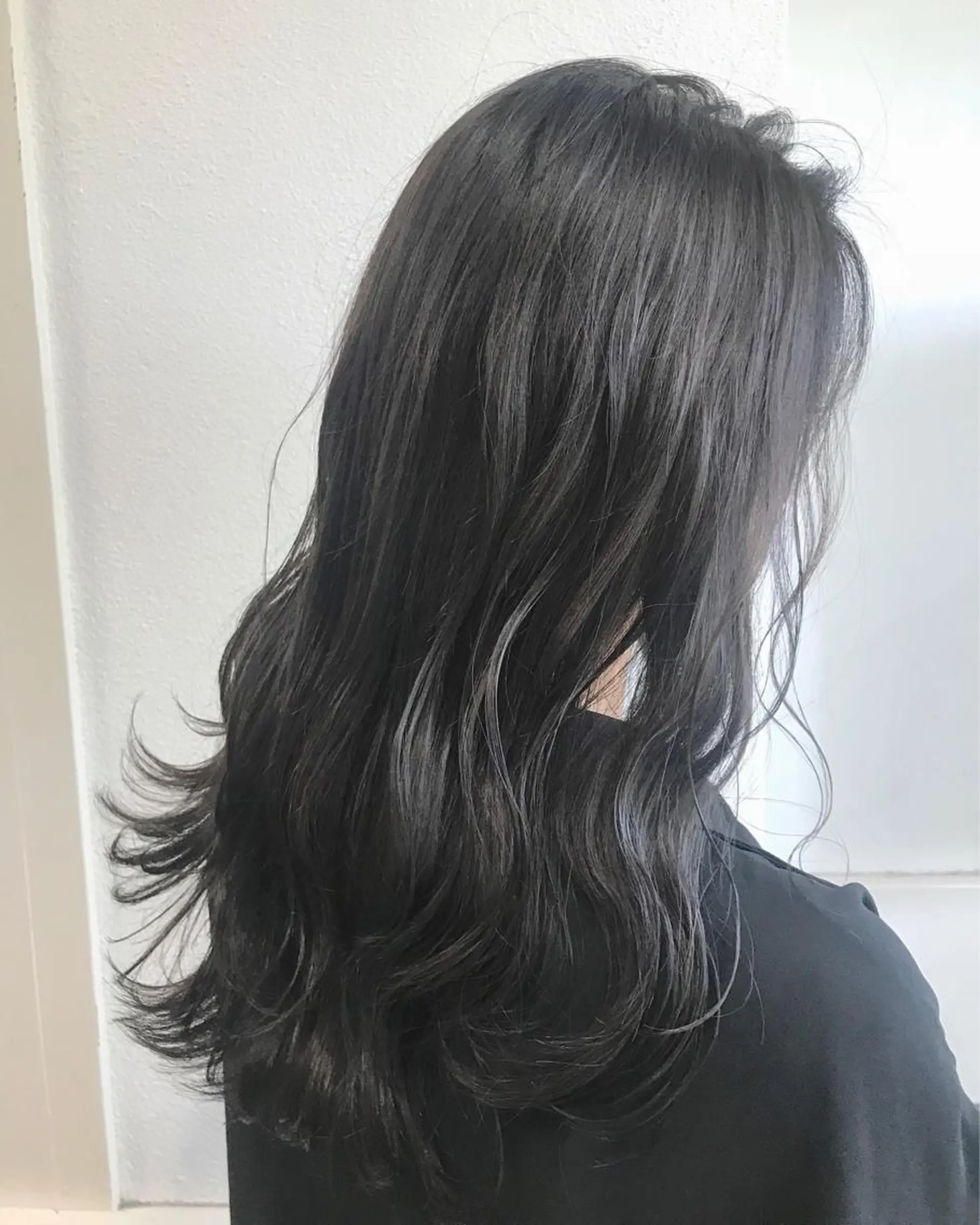 ミディアム カラー ヘアアレンジ ブルーカラー ブルージュ カット ヘアカラー トリートメント GiseL天神カラー 髪質改善/ブリーチのヘアスタイル