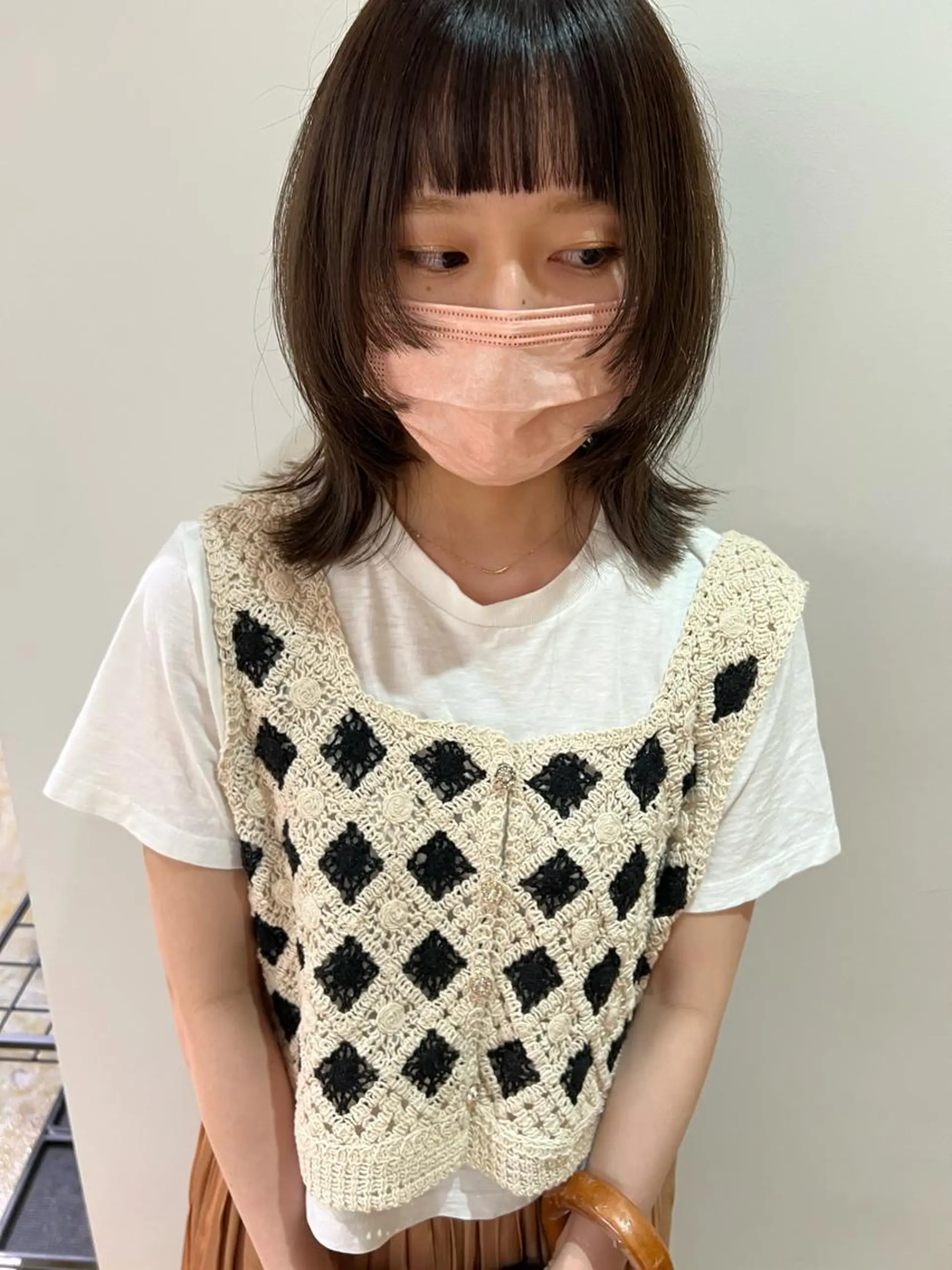 ミディアム カラー カット ヘアカラー MARU レイヤー/パーマのヘアスタイル