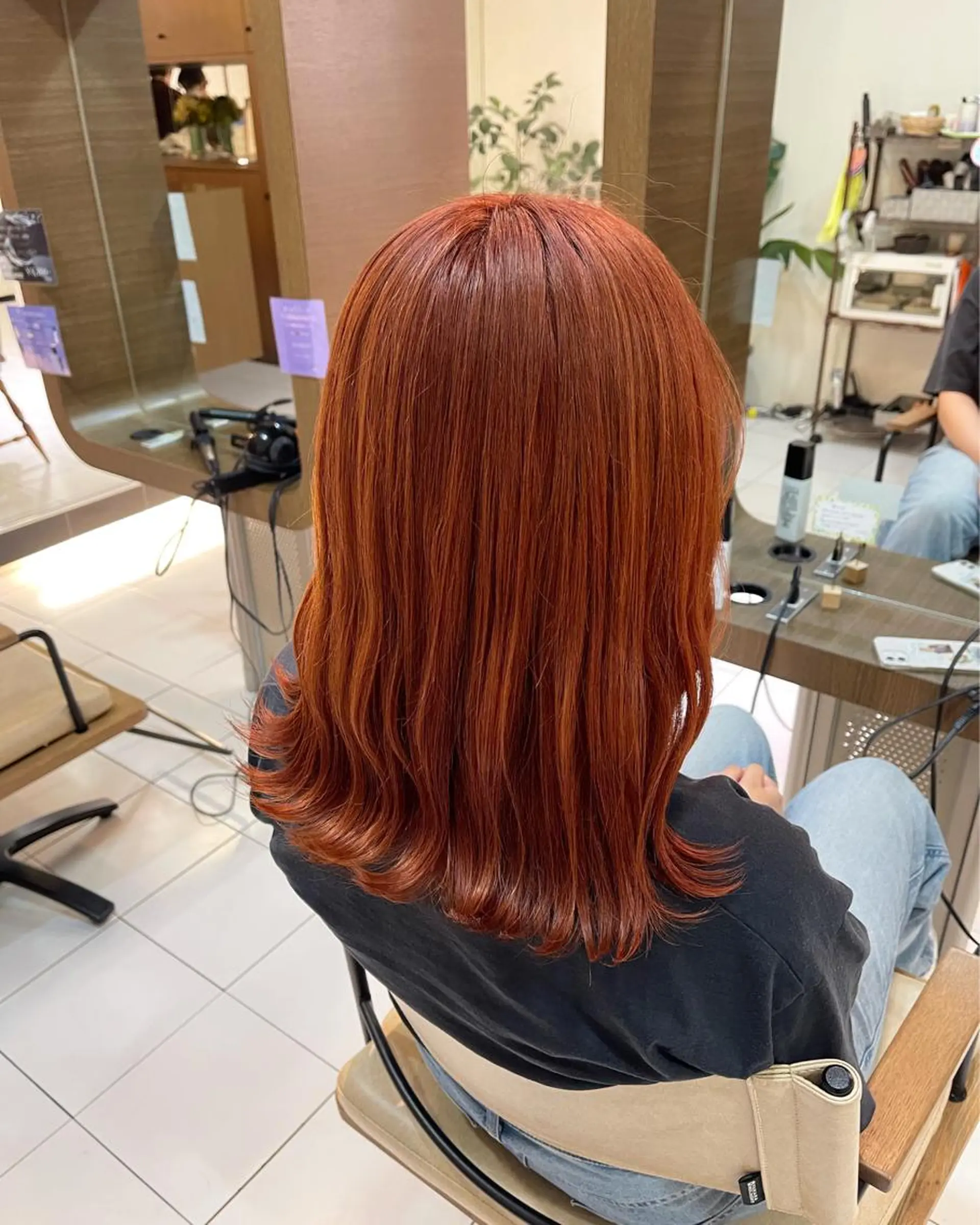 ミディアム カラー ベージュカラー ブラウンカラー オレンジ オレンジベージュ オレンジブラウン カット ヘアカラー トリートメント アニメオタク美容師✂ miharuのヘアスタイル