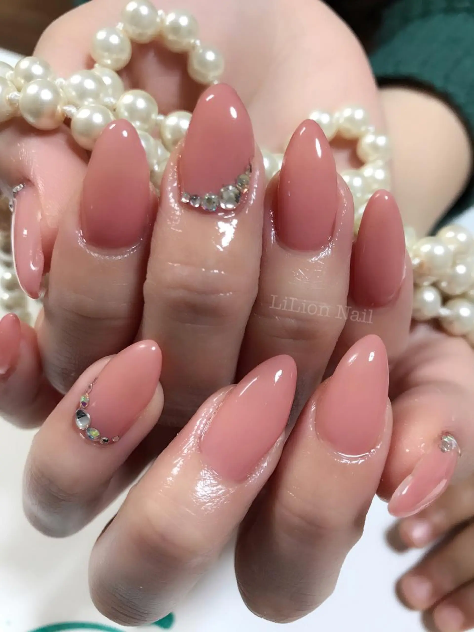 ネイル ピンク ピンクベージュ その他(ネイル) LiLion Nail所属・LiLion Nailのネイルデザイン