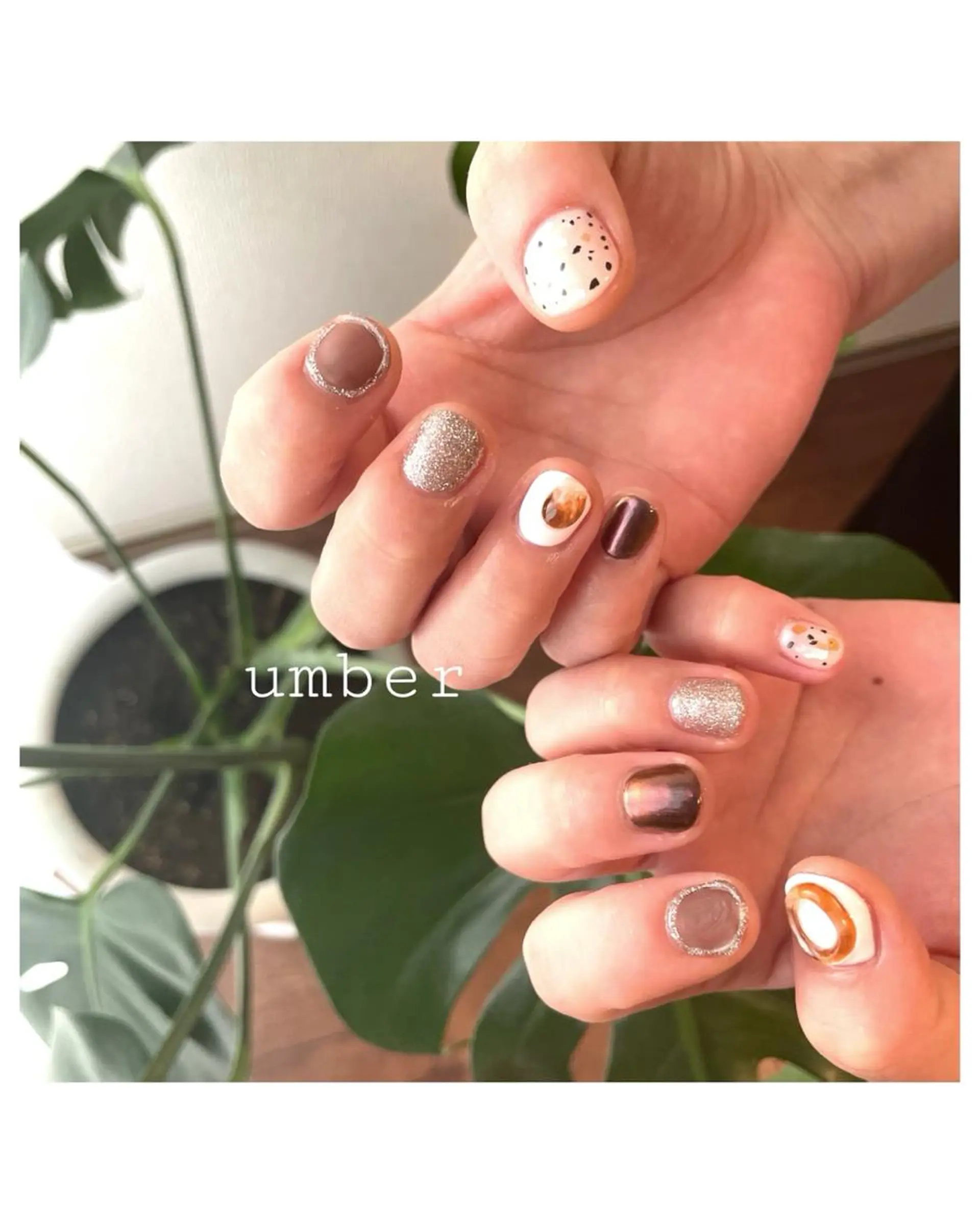 ネイル クリアネイル フラッシュネイル フットネイル フレンチネイル マグネットネイル ハンドネイル umber 三茶1分のネイルデザイン