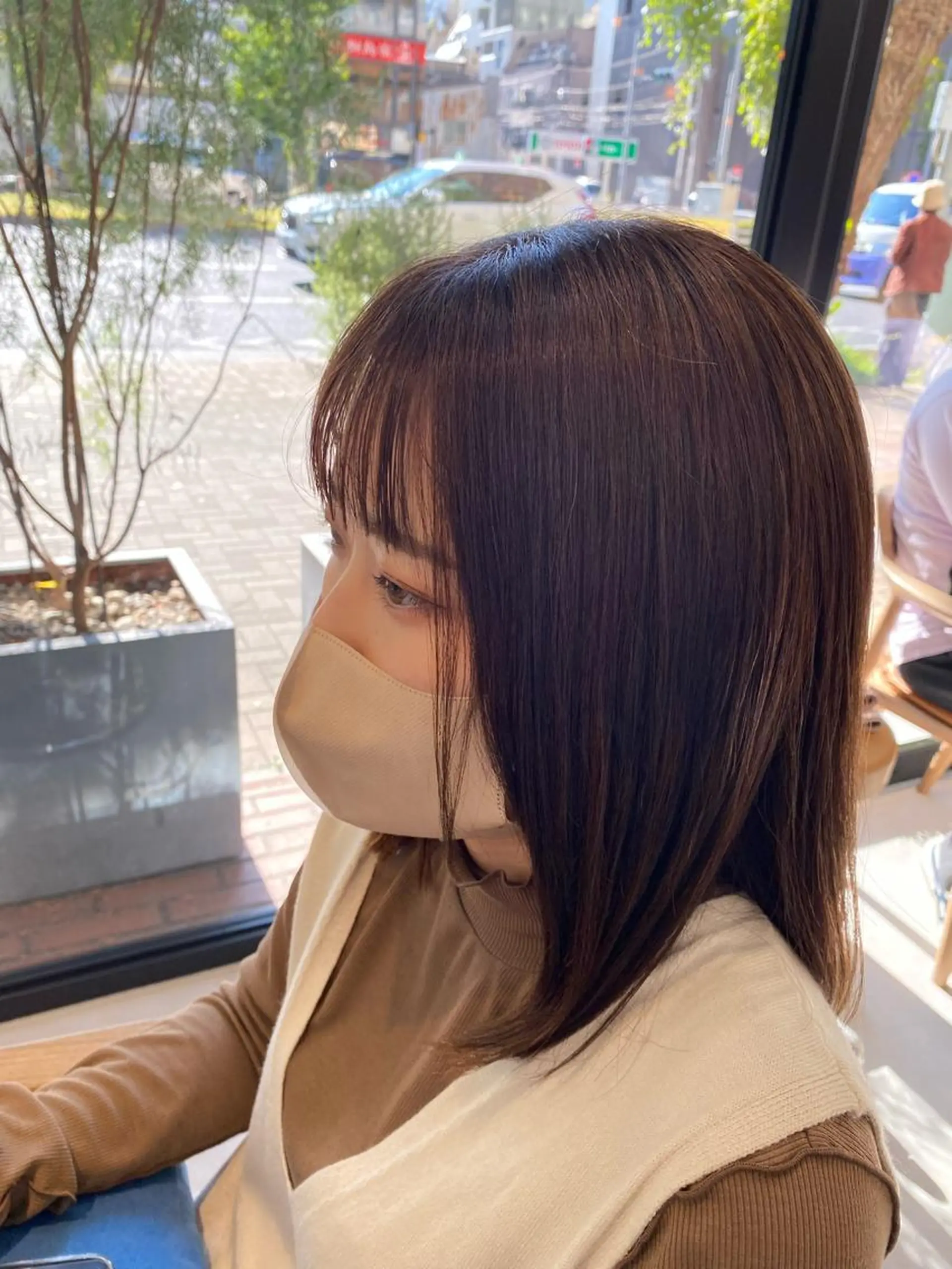 ミディアム 縮毛矯正 吉田 絵実香のヘアスタイル